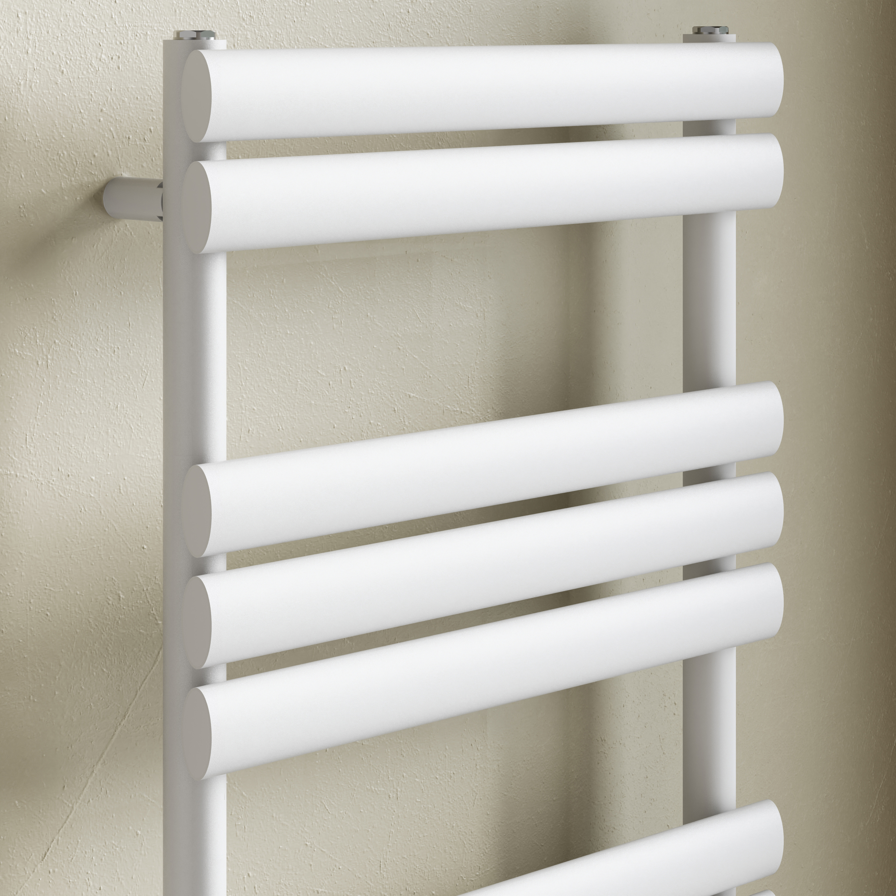 Toasty Eden Matt White Heated Towel Rail