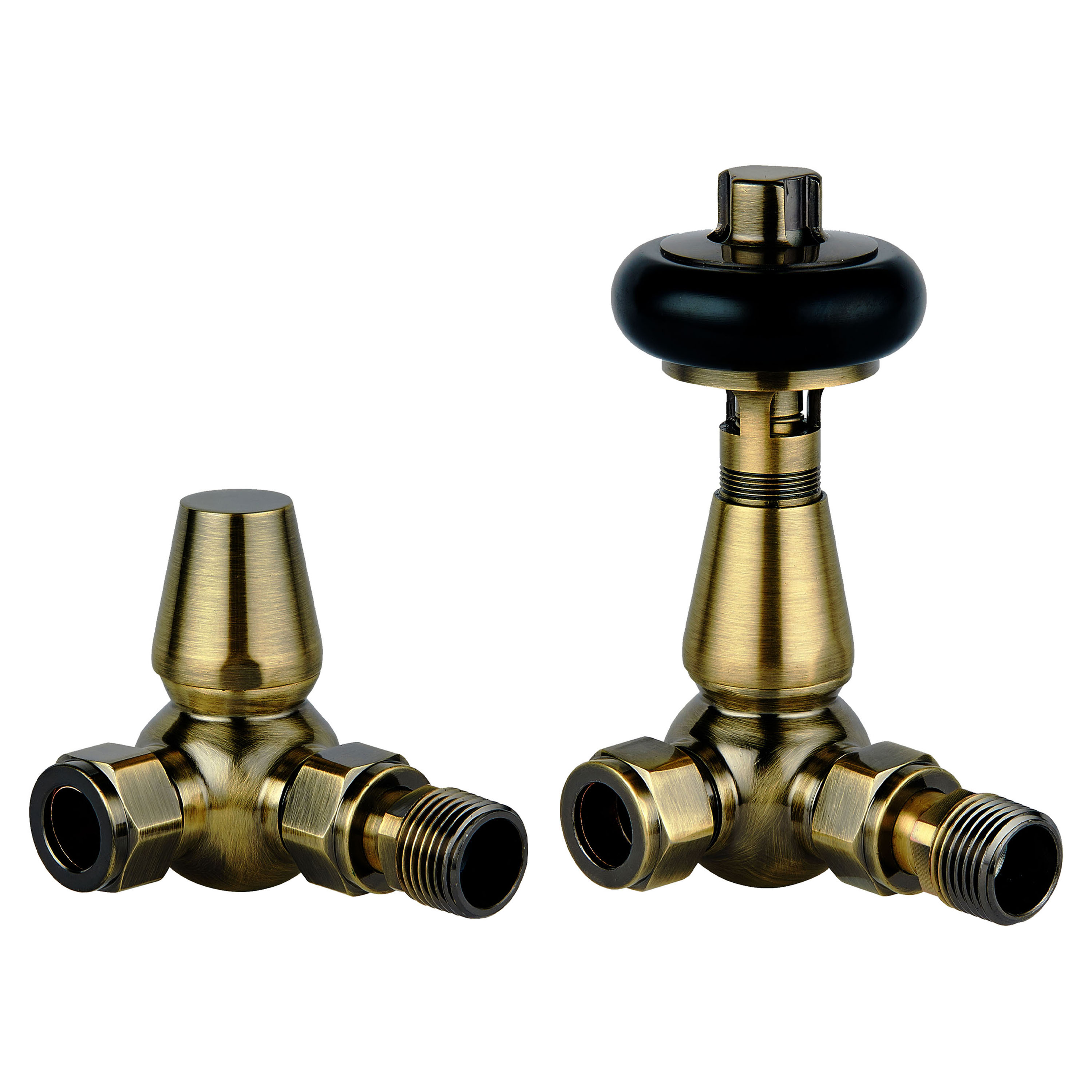 Toasty Ardleigh Antique Brass Thermostatic Radiator Valves