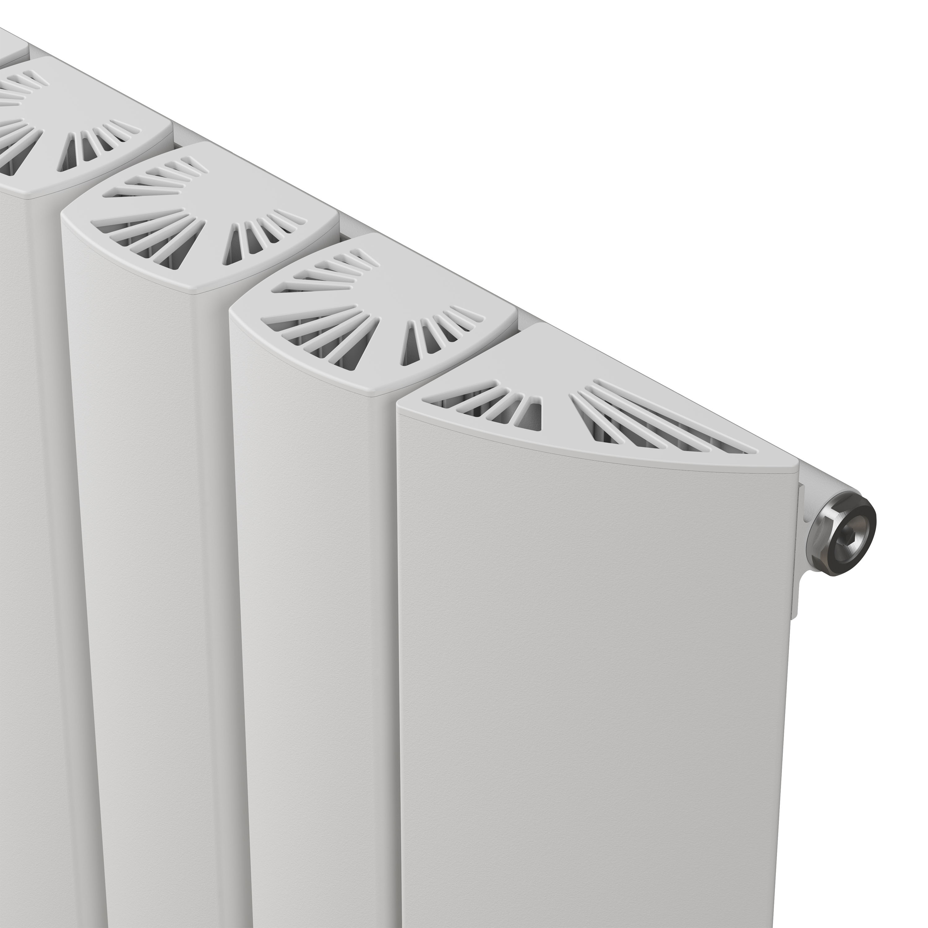 Carisa Gaia Oval Single Panel Vertical Aluminium Radiator