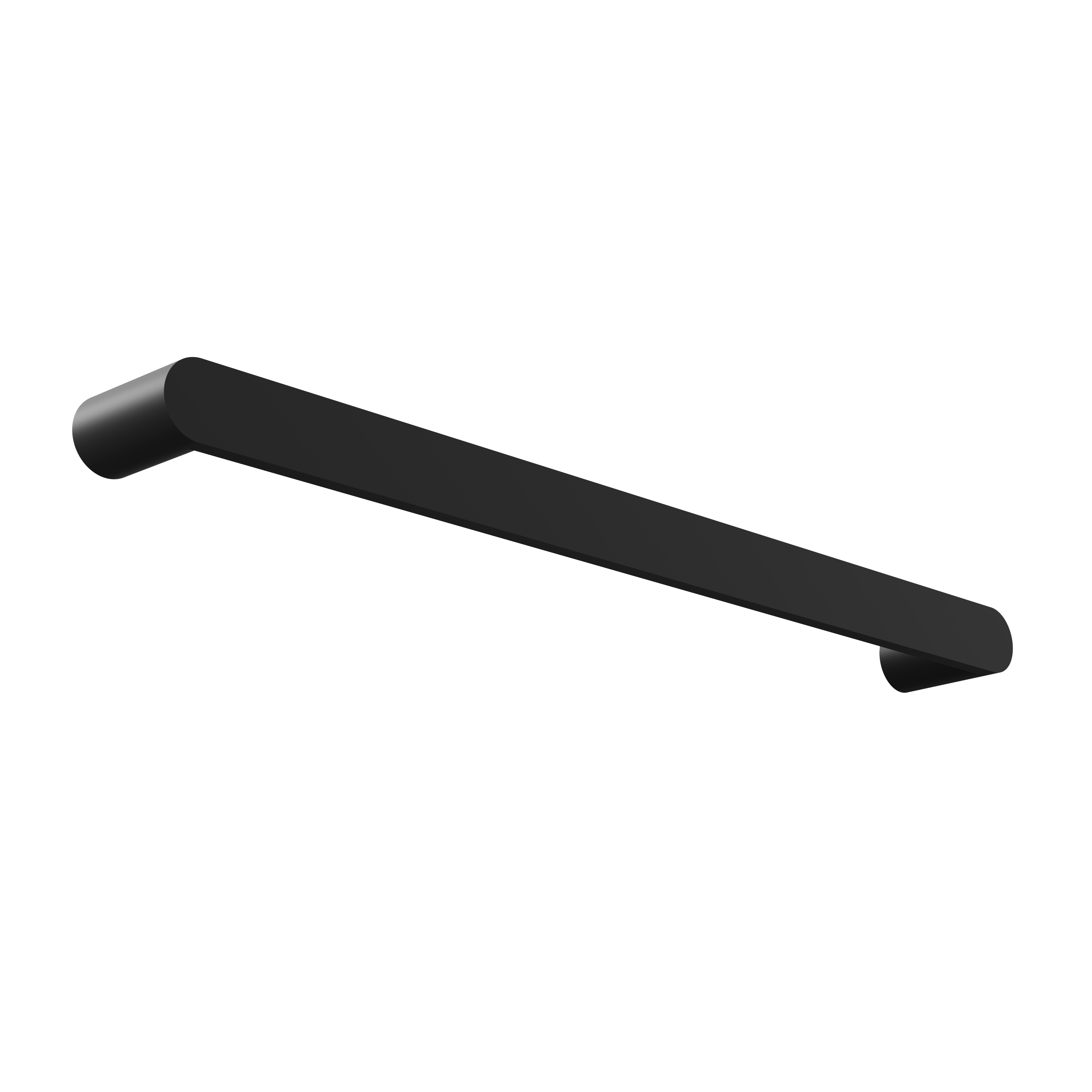 Toasty Duna Matt Black Electric Heated Towel Rail
