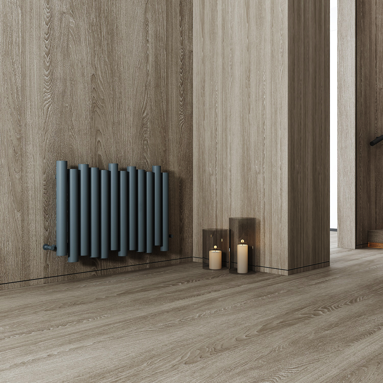 Carisa Motion Single Oval Panel Horizontal Aluminium Radiator