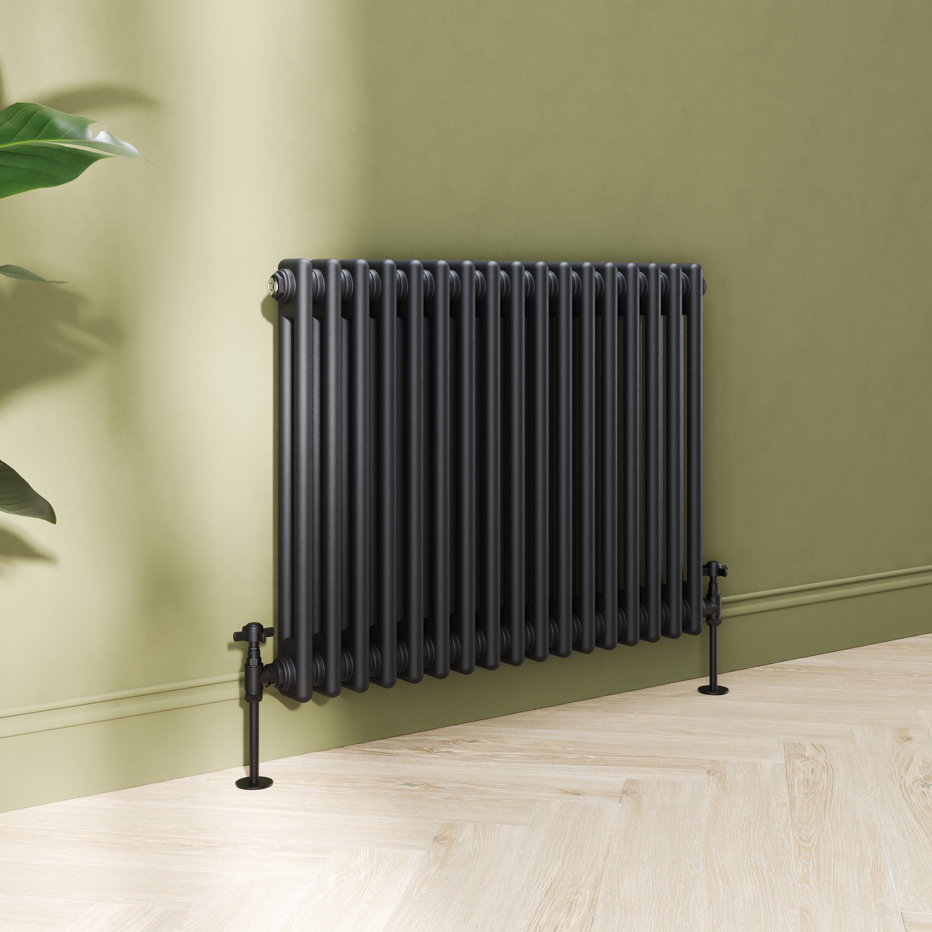 Toasty Ardleigh Matt Black Horizontal Column Radiator
