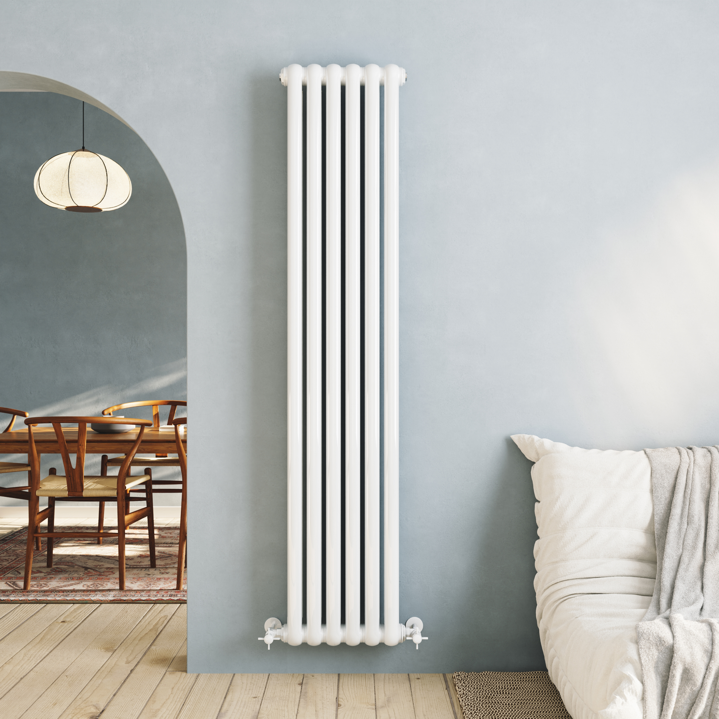 Toasty Mellow White Vertical 2 Column Radiator