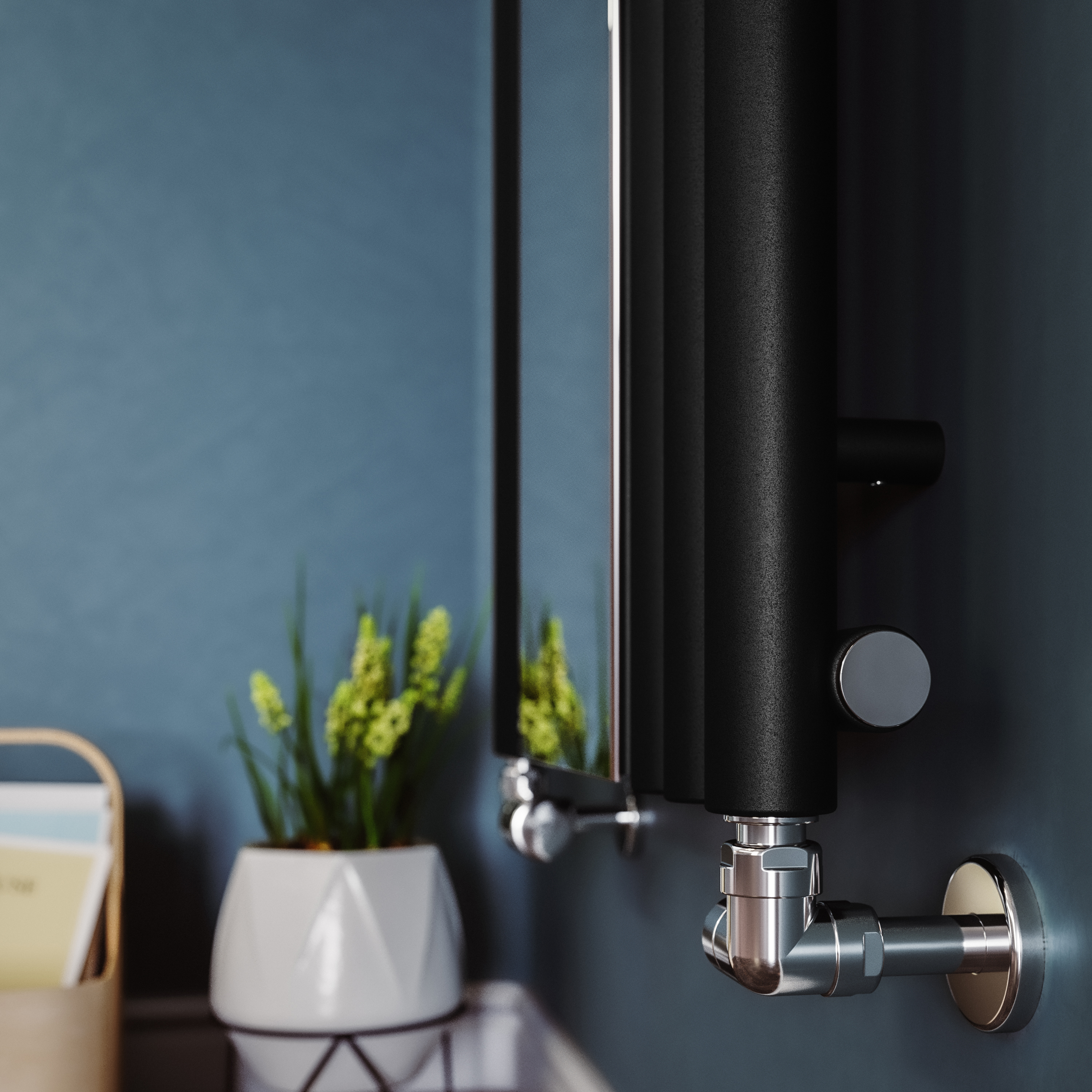 Terma Rolo Vertical Single Panel Mirror Radiator - 1800 x 590mm