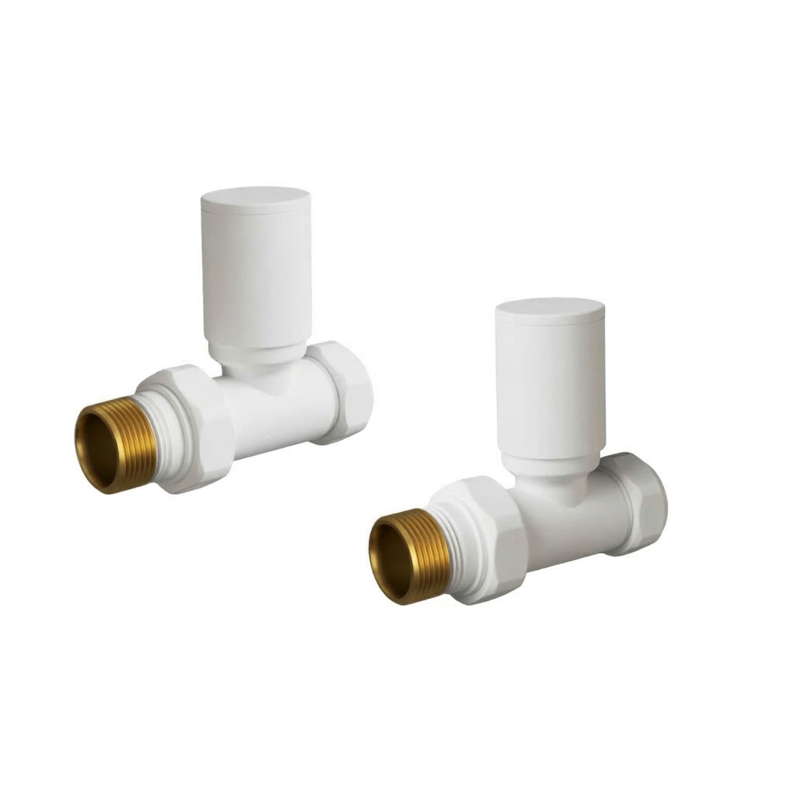 Toasty Matt White Round Manual Valve