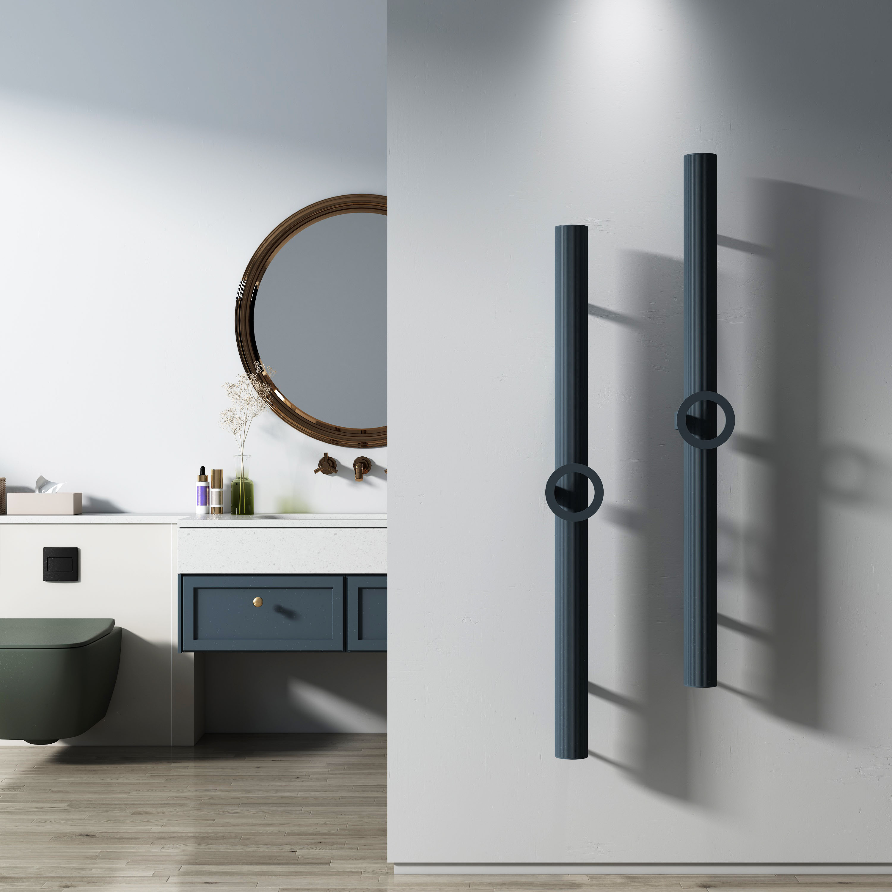 Carisa Otto Single Electric Aluminium Towel Bar