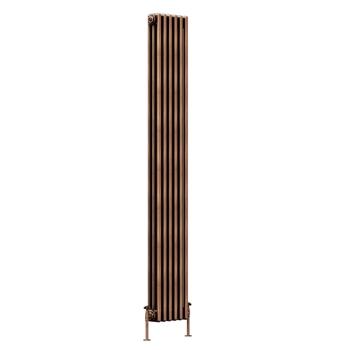 Copper Vertical Radiators Toasty Ardleigh Antique Copper Vertical 3 Column Radiator | Toasty