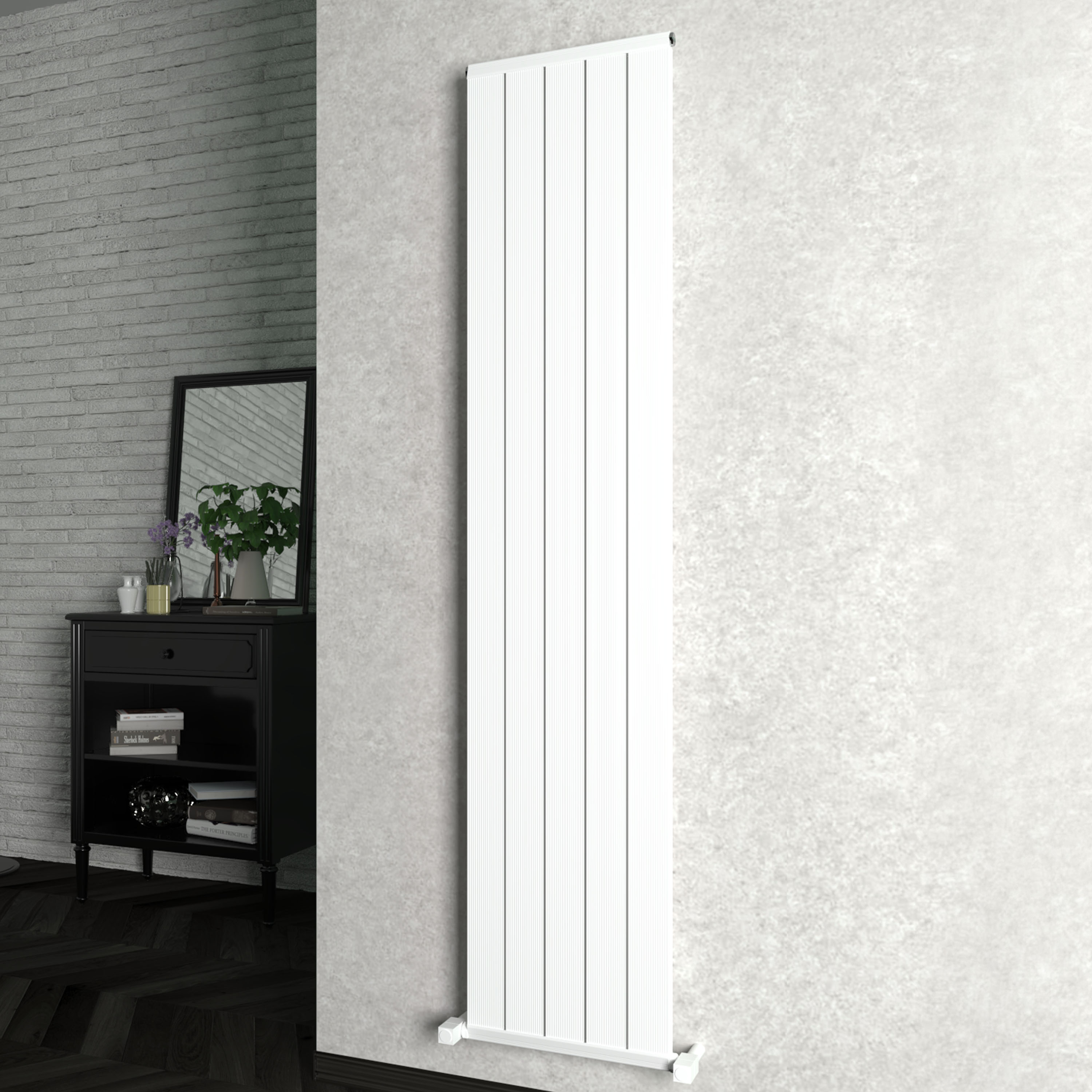Carisa Elite Flat Panel Textured Vertical Aluminium Radiator