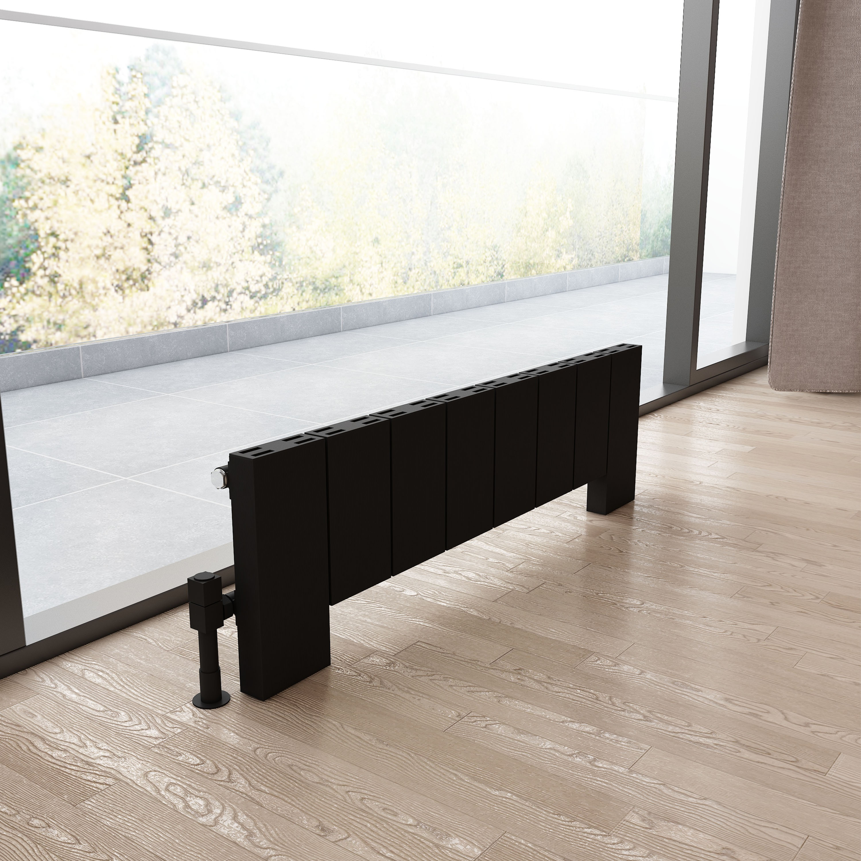 Carisa Elvino Floorstanding Panel Designer Aluminium Radiator