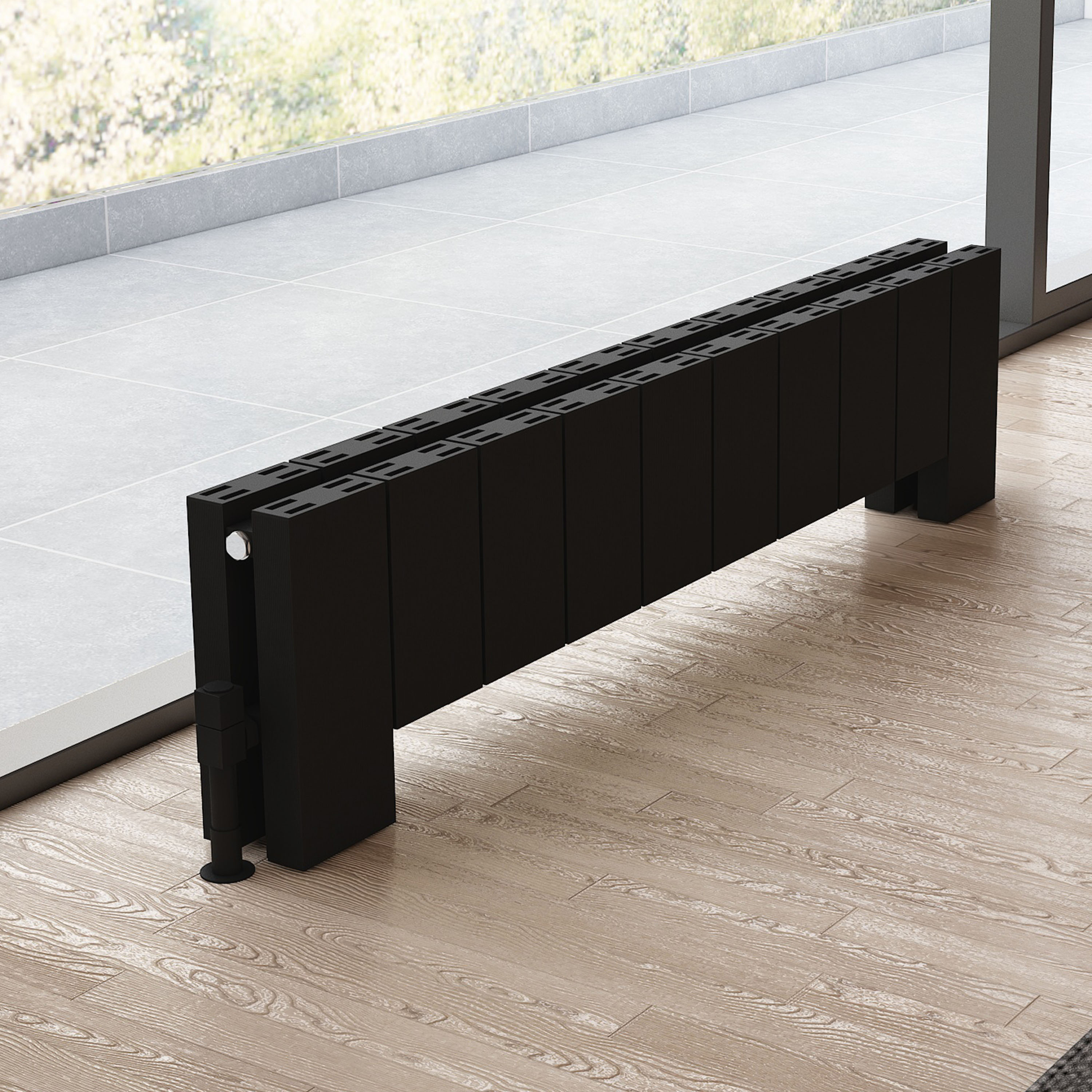 Carisa Elvino Floorstanding Panel Designer Aluminium Radiator