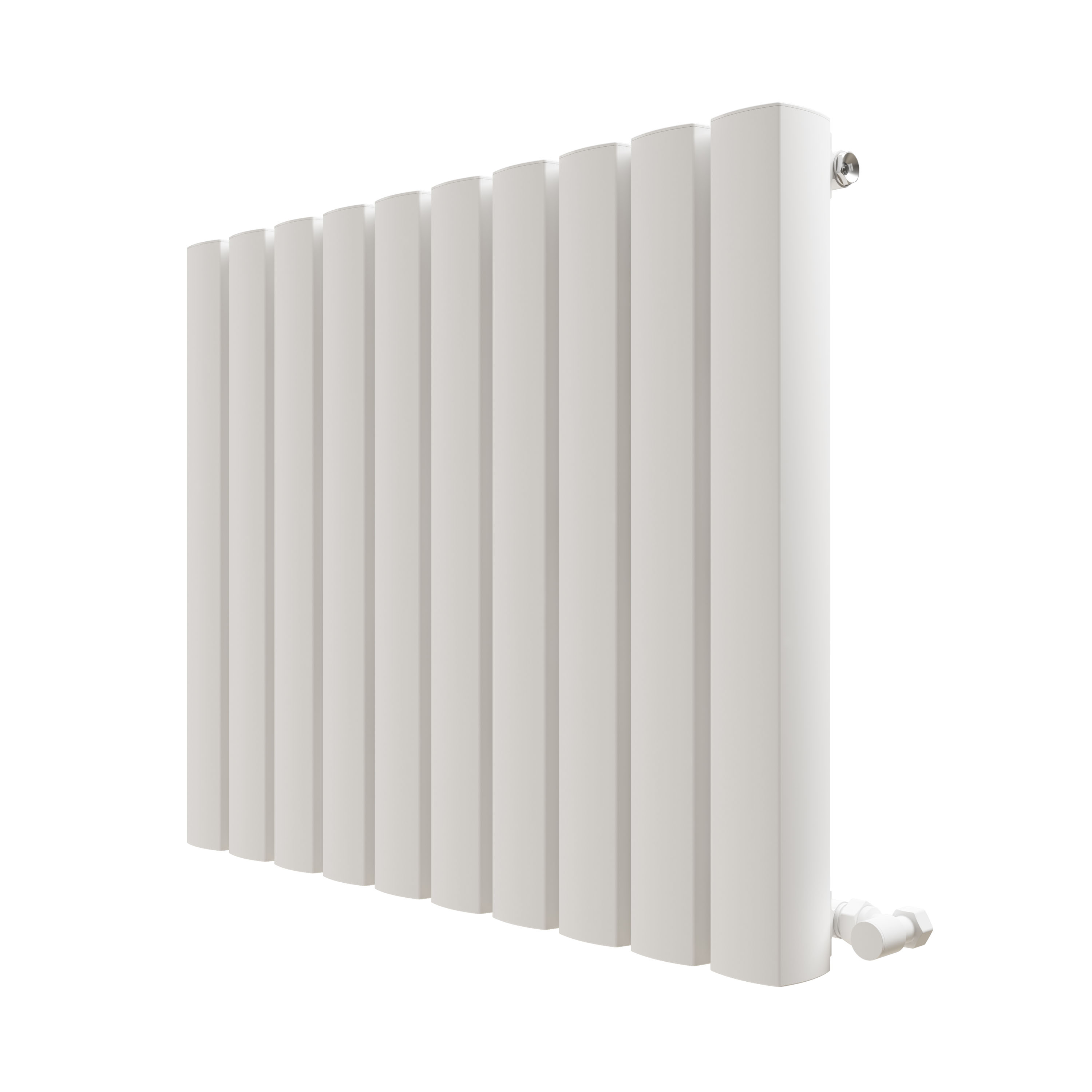 Carisa Vesta Oval Single Panel Horizontal Aluminium Radiator