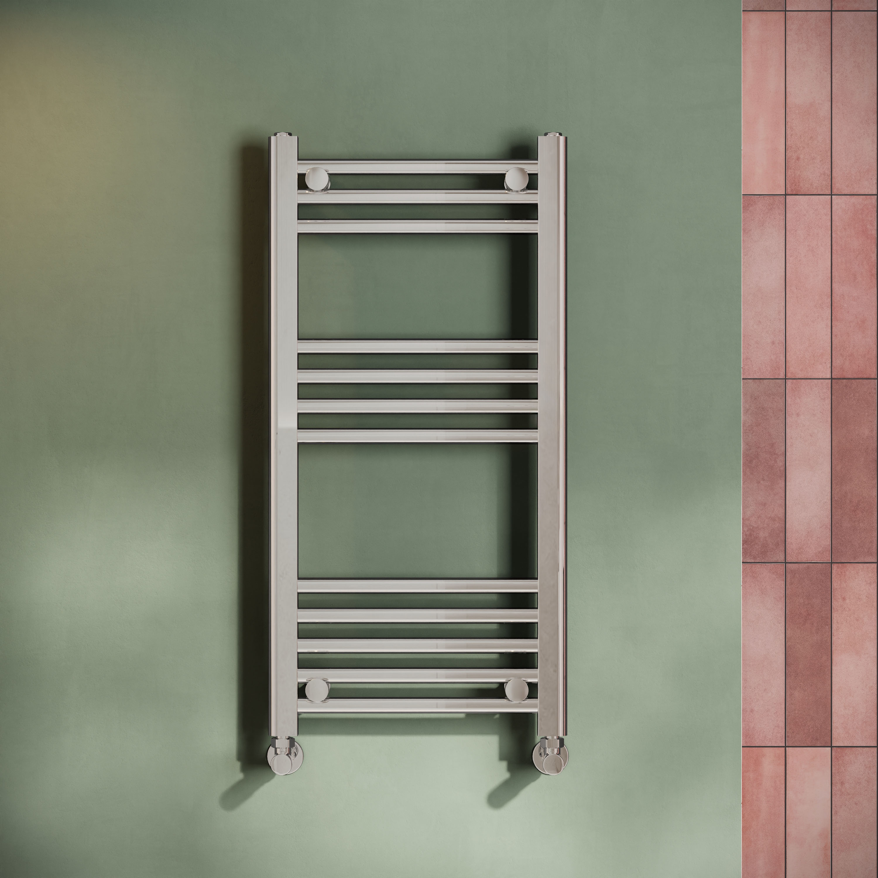 Toasty Glow Chrome 22mm Heated Ladder Towel Rail