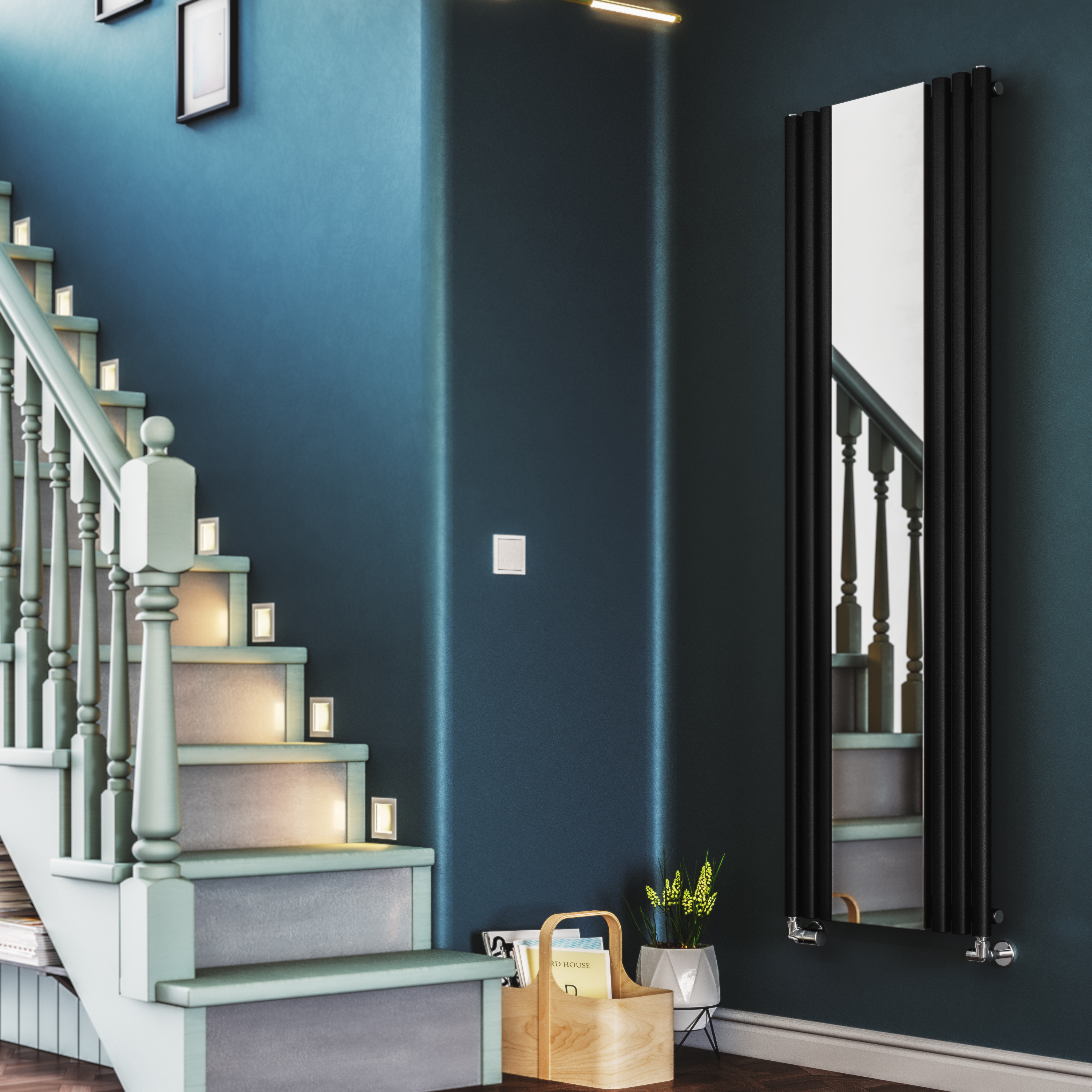 Terma Rolo Vertical Single Panel Mirror Radiator - 1800 x 590mm