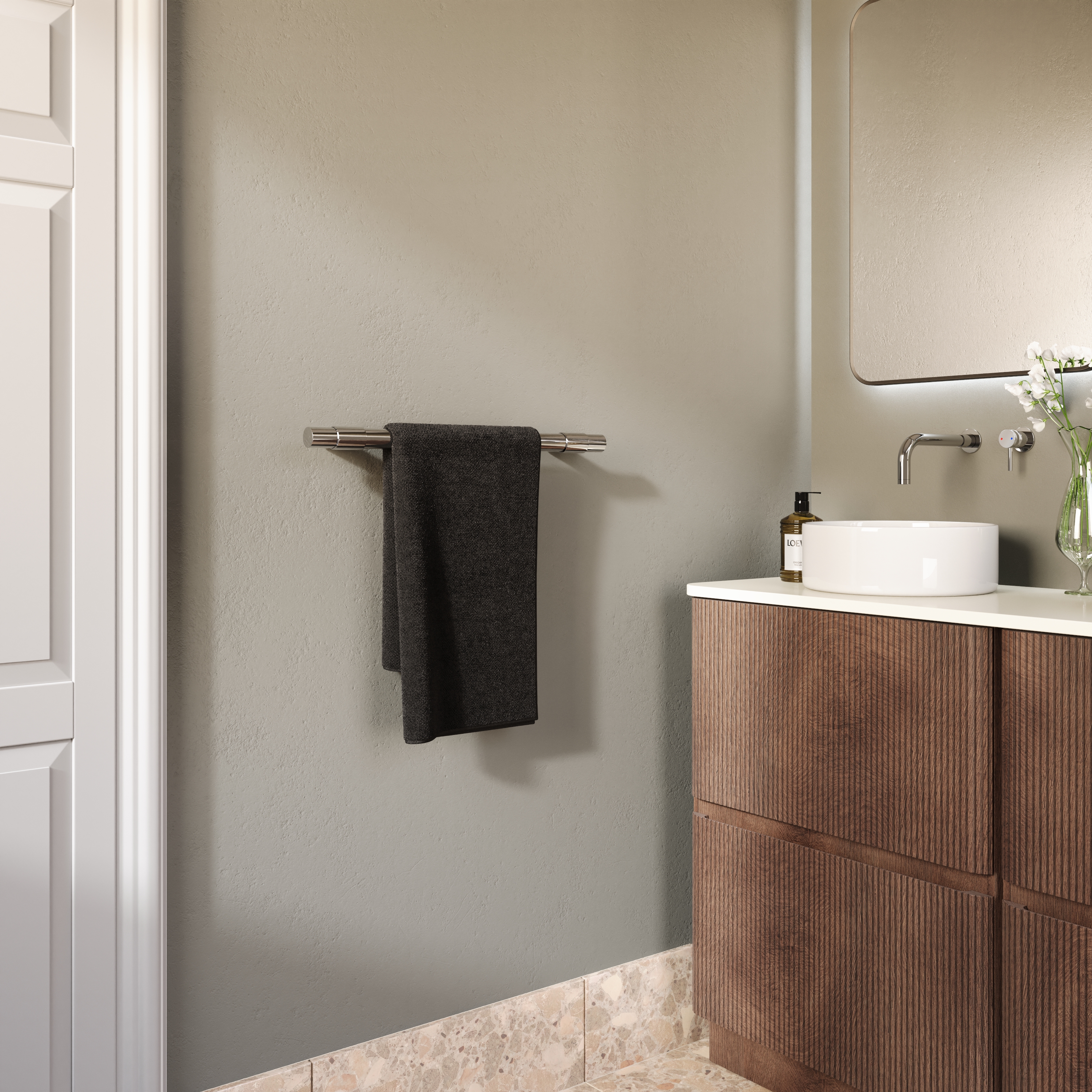 Toasty Silas Electric Heated Towel Bar - 630mm