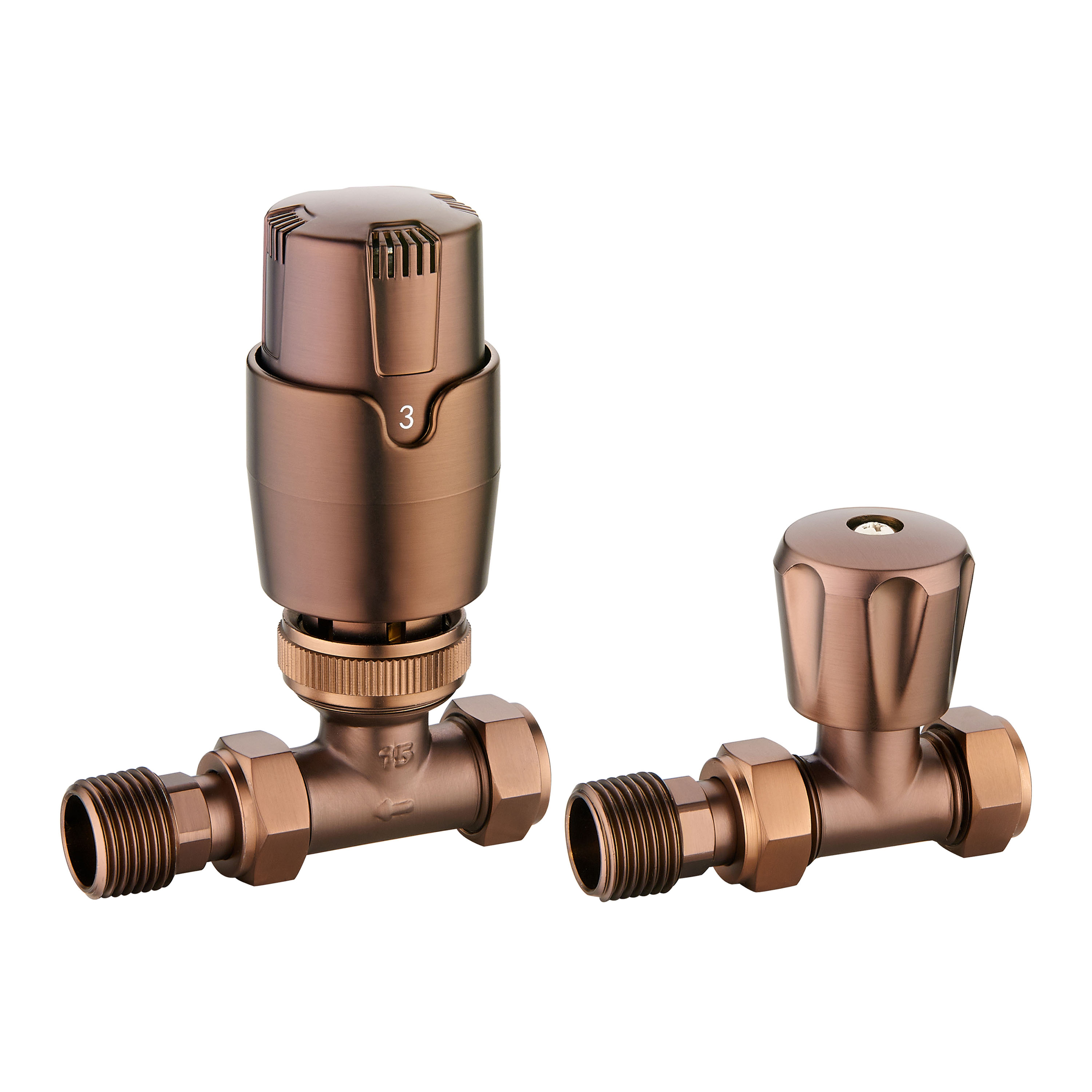Toasty Brushed Bronze Modern Thermostatic Radiator Valve