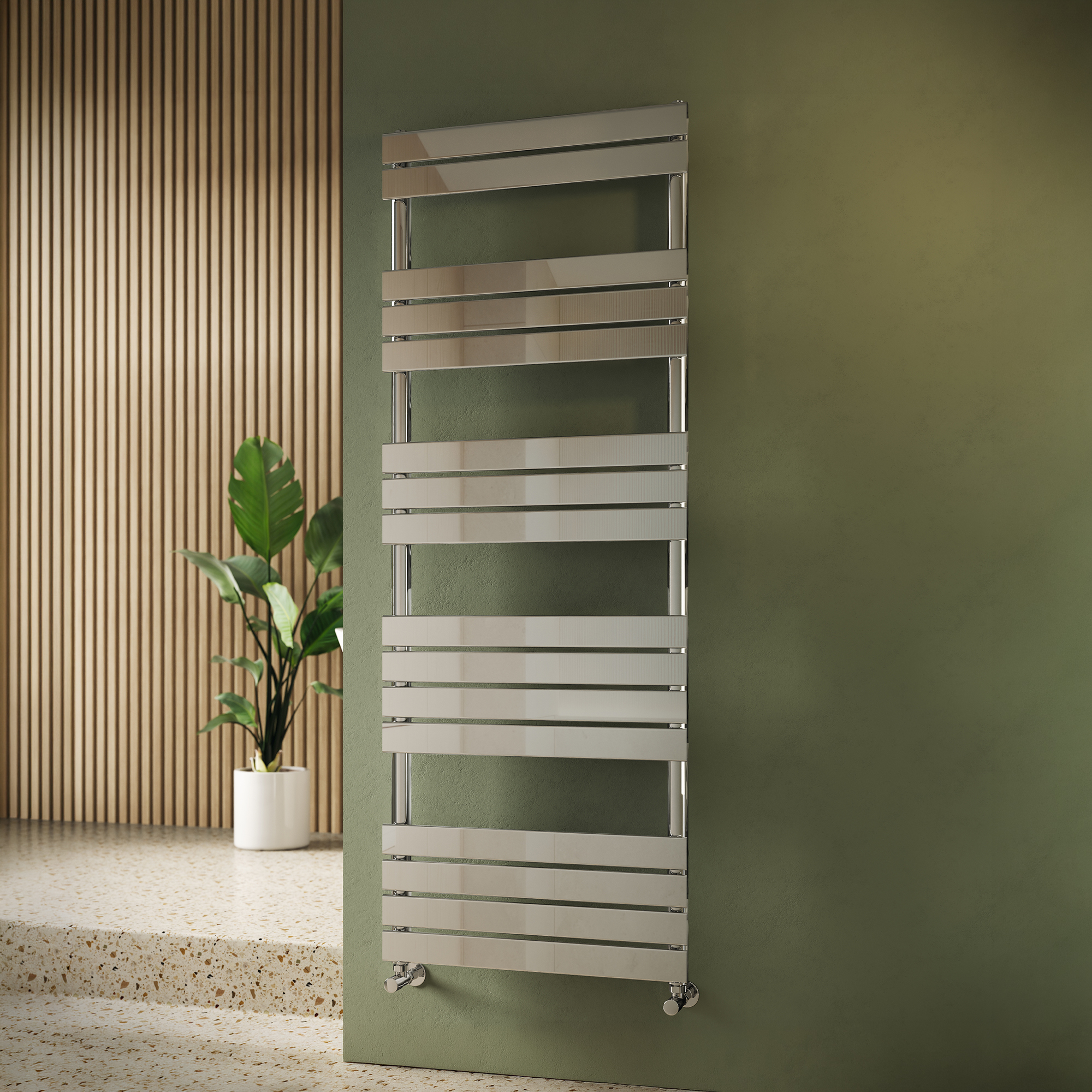 Toasty Hush Chrome Flat Panel Heated Towel Rail