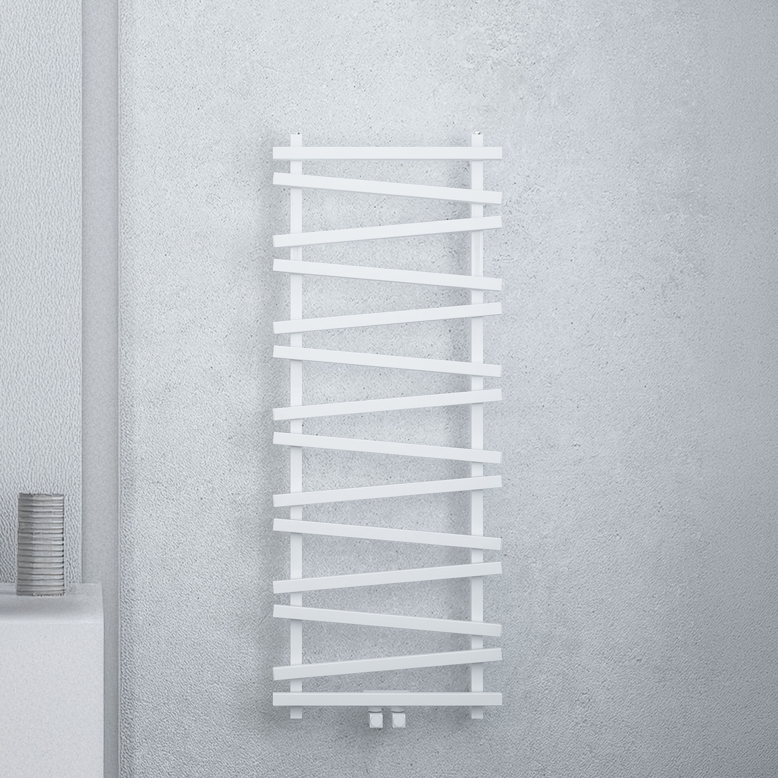 Carisa Vivek Angled Designer Aluminium Heated Towel Rail