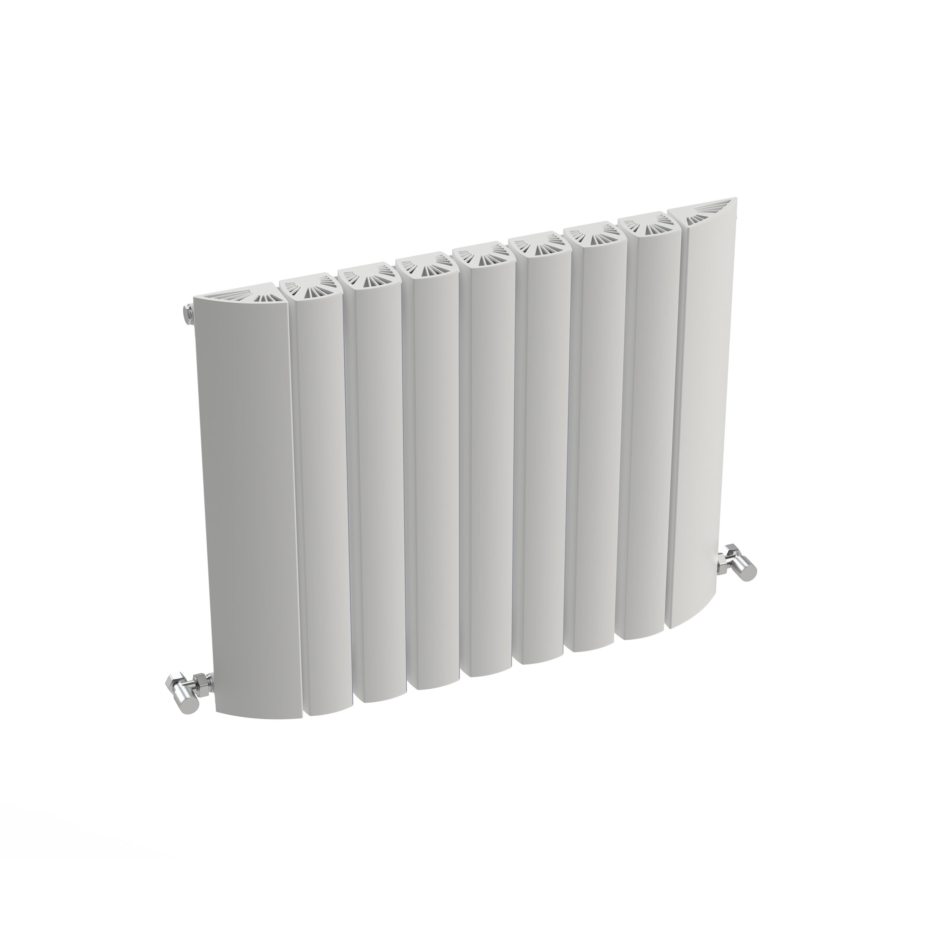Carisa Gaia Oval Single Panel Horizontal Aluminium Radiator