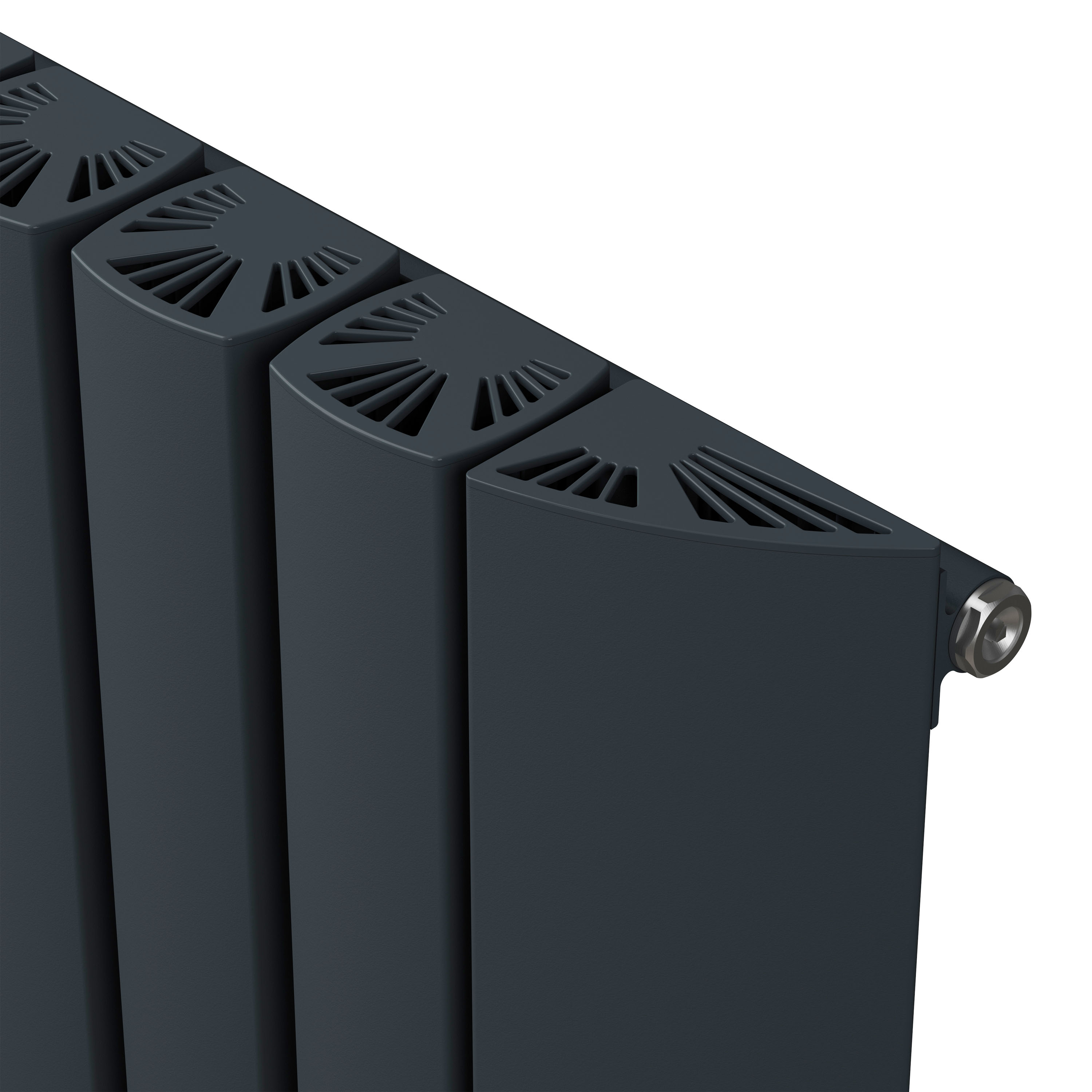 Carisa Gaia Oval Single Panel Vertical Aluminium Radiator