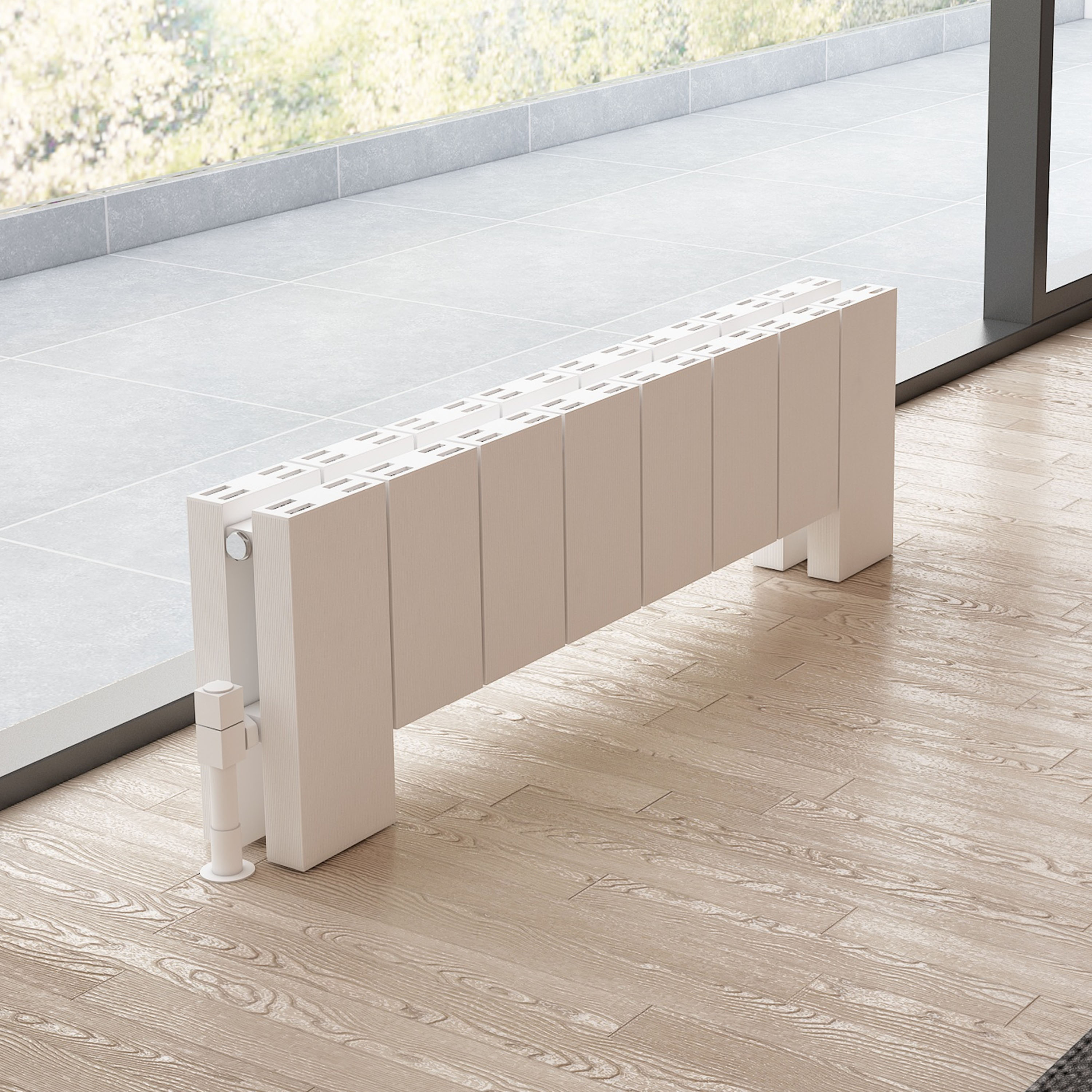 Carisa Elvino Floorstanding Panel Designer Aluminium Radiator