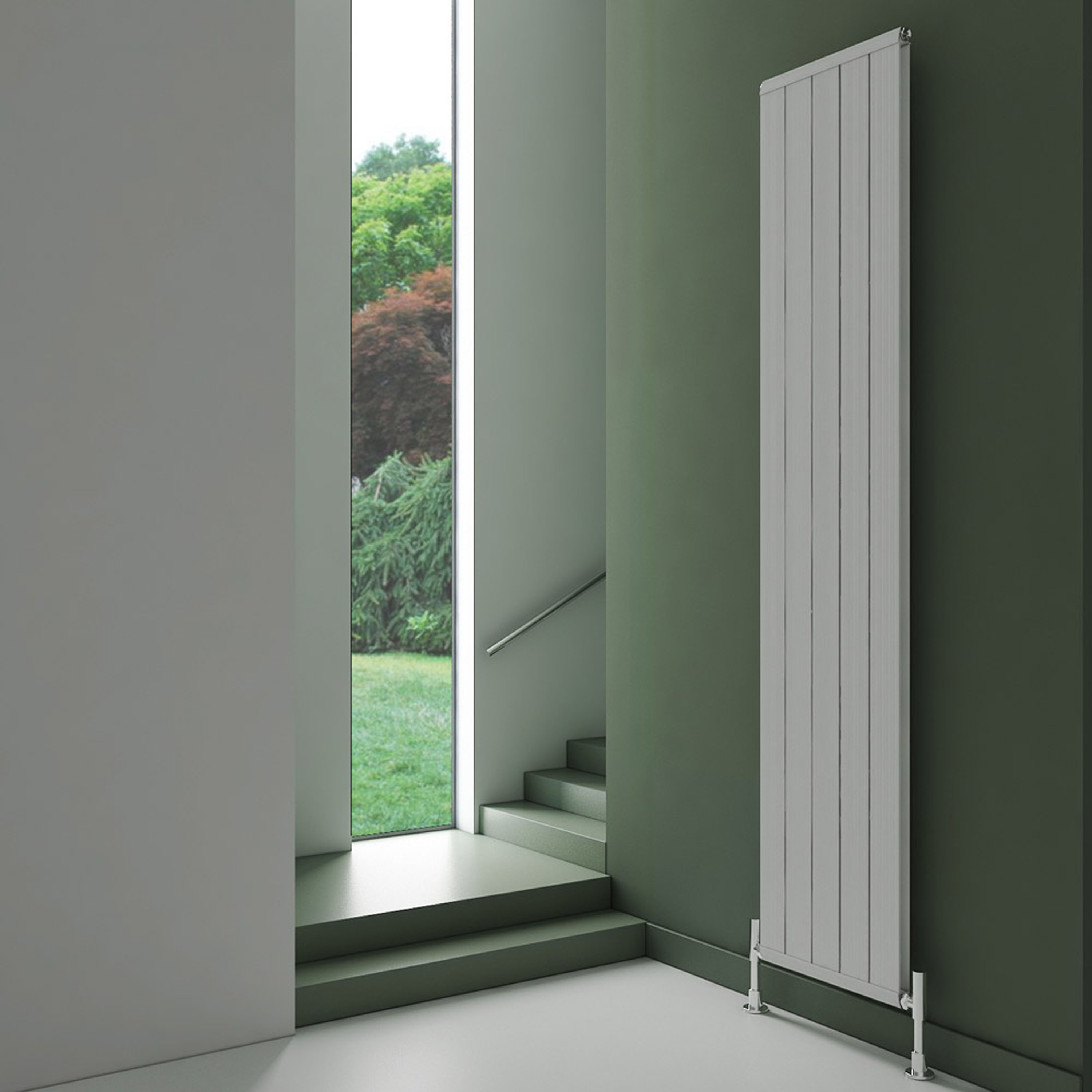 Carisa Elite Flat Panel Textured Vertical Aluminium Radiator
