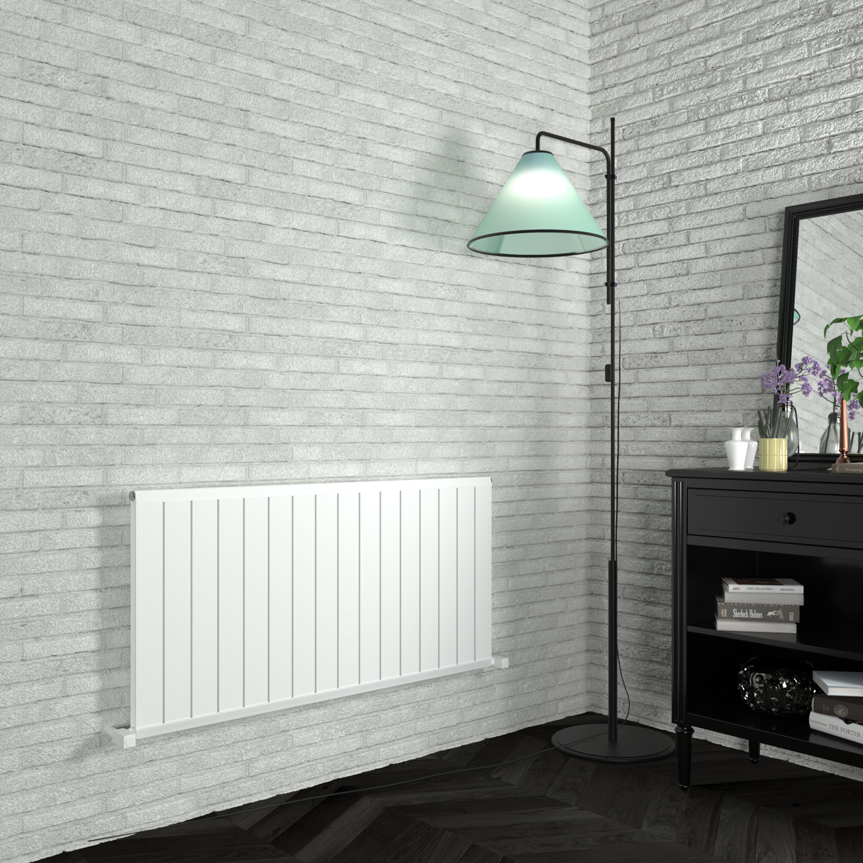 Carisa Elite Flat Panel Textured Horizontal Aluminium Radiator