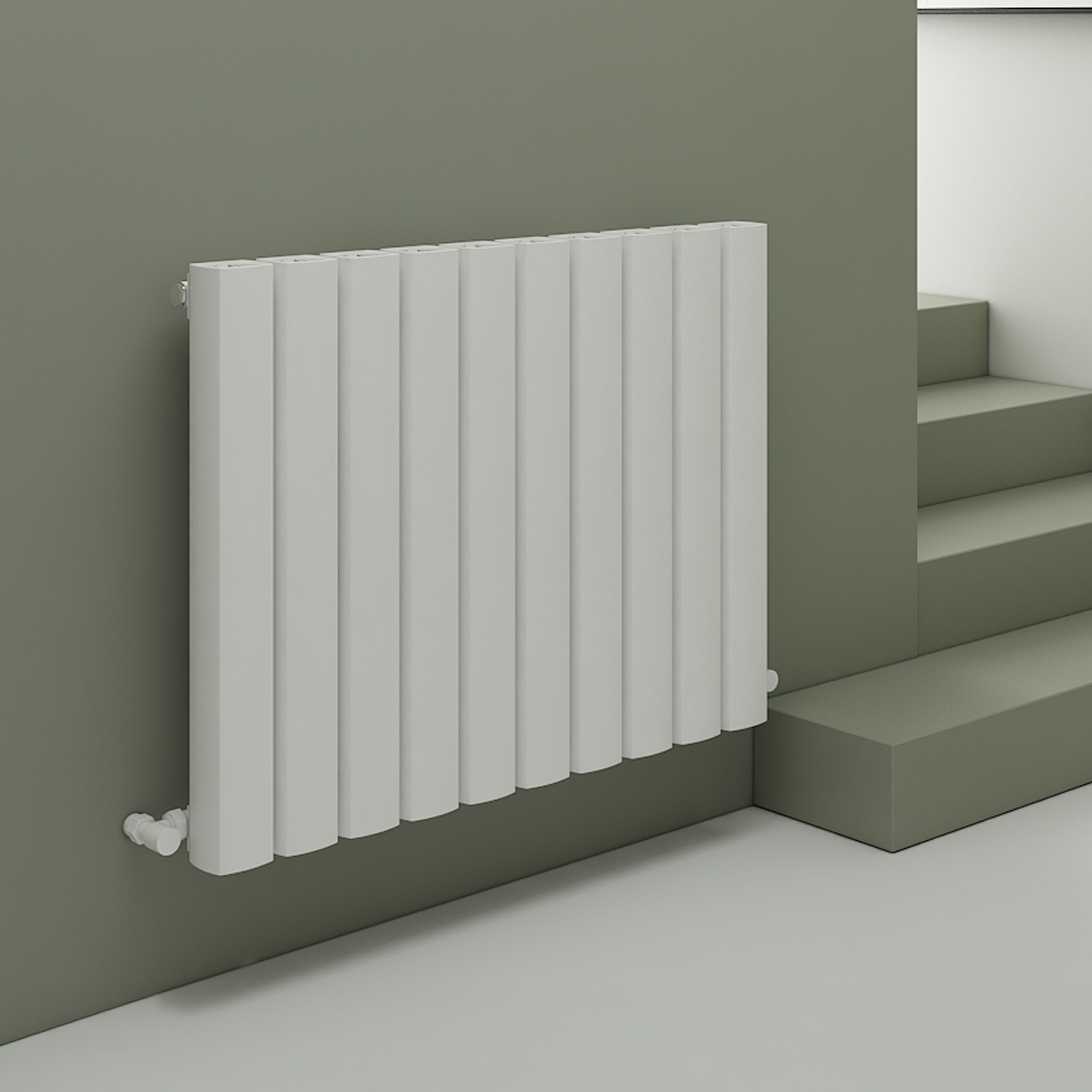 Carisa Vesta Oval Single Panel Horizontal Aluminium Radiator