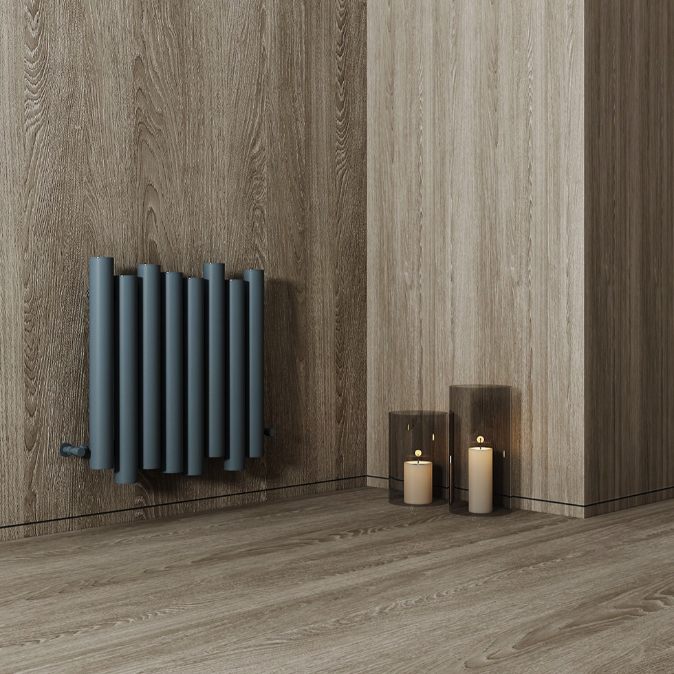 Carisa Motion Single Oval Panel Horizontal Aluminium Radiator