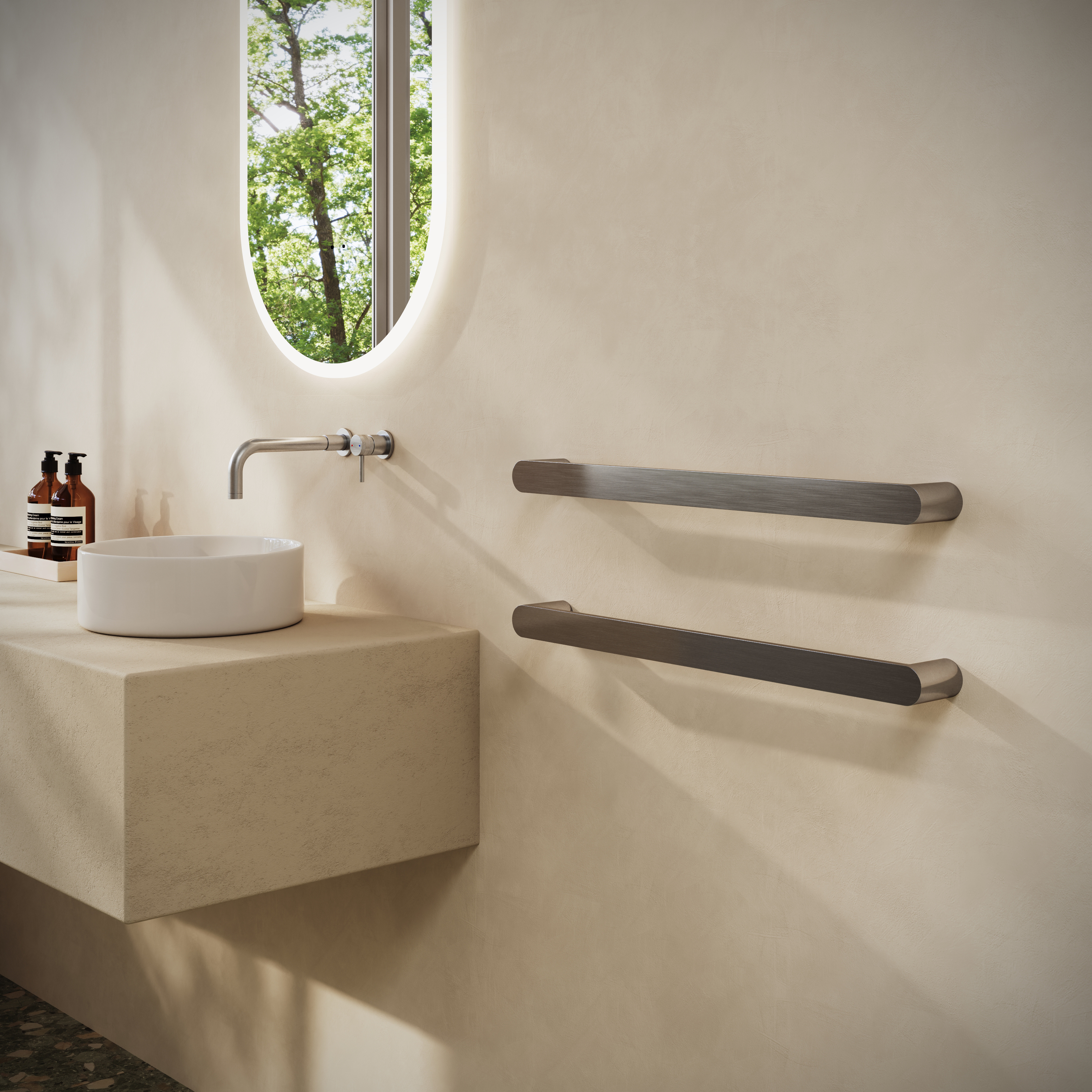 Toasty Duna Brushed Stainless Steel Electric Heated Towel Rail