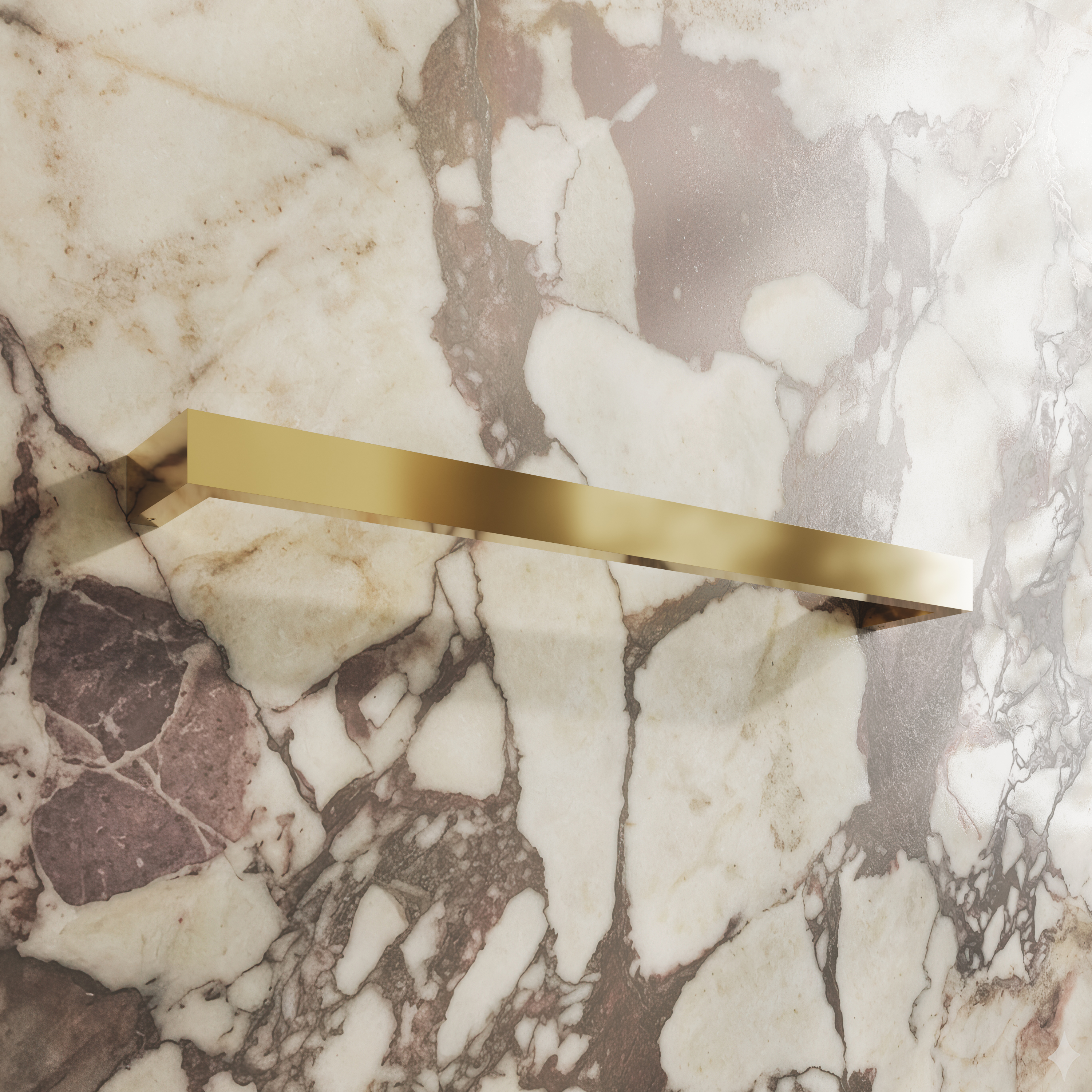 Toasty Flare Polished Brass Electric Heated Towel Rail