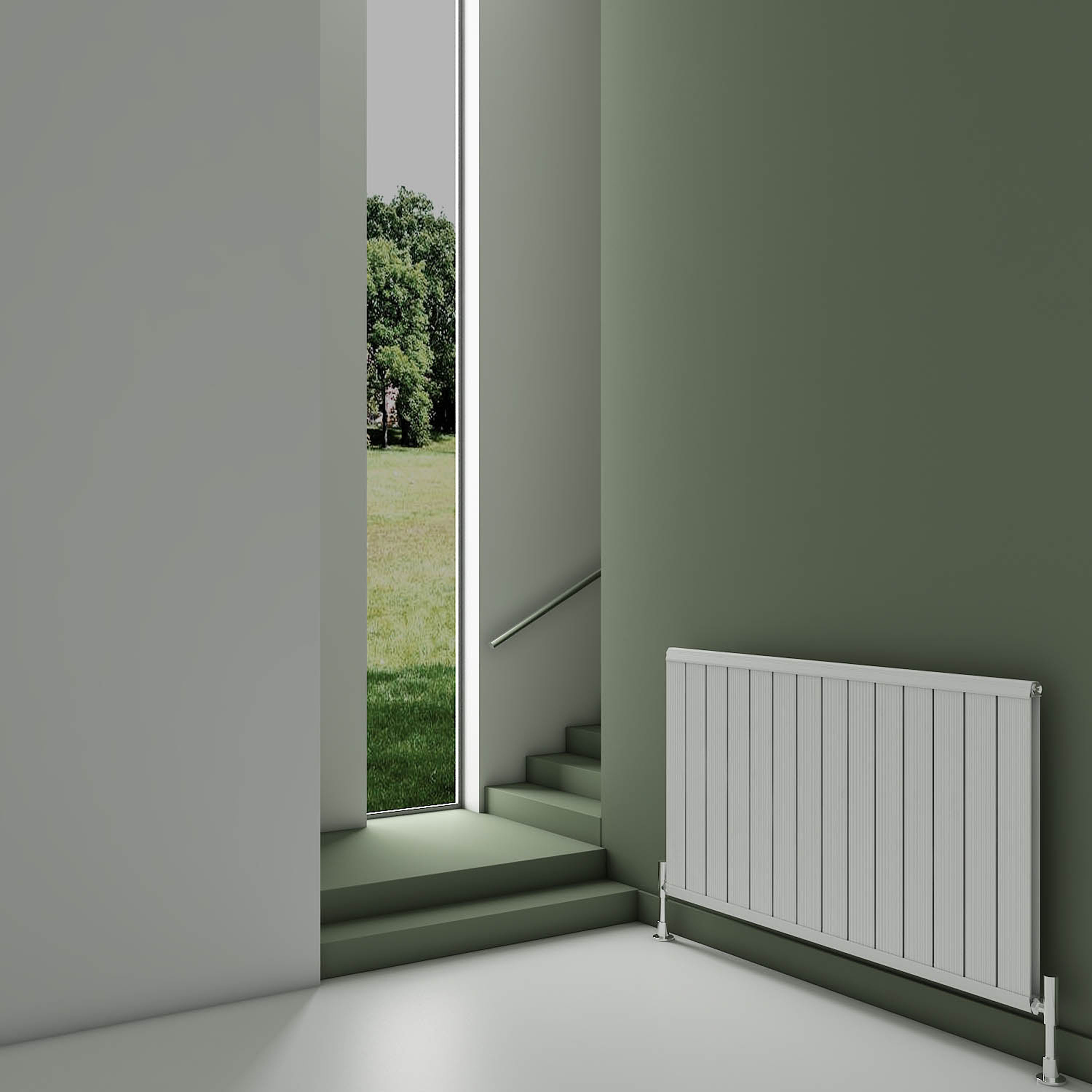 Carisa Elite Flat Panel Textured Horizontal Aluminium Radiator