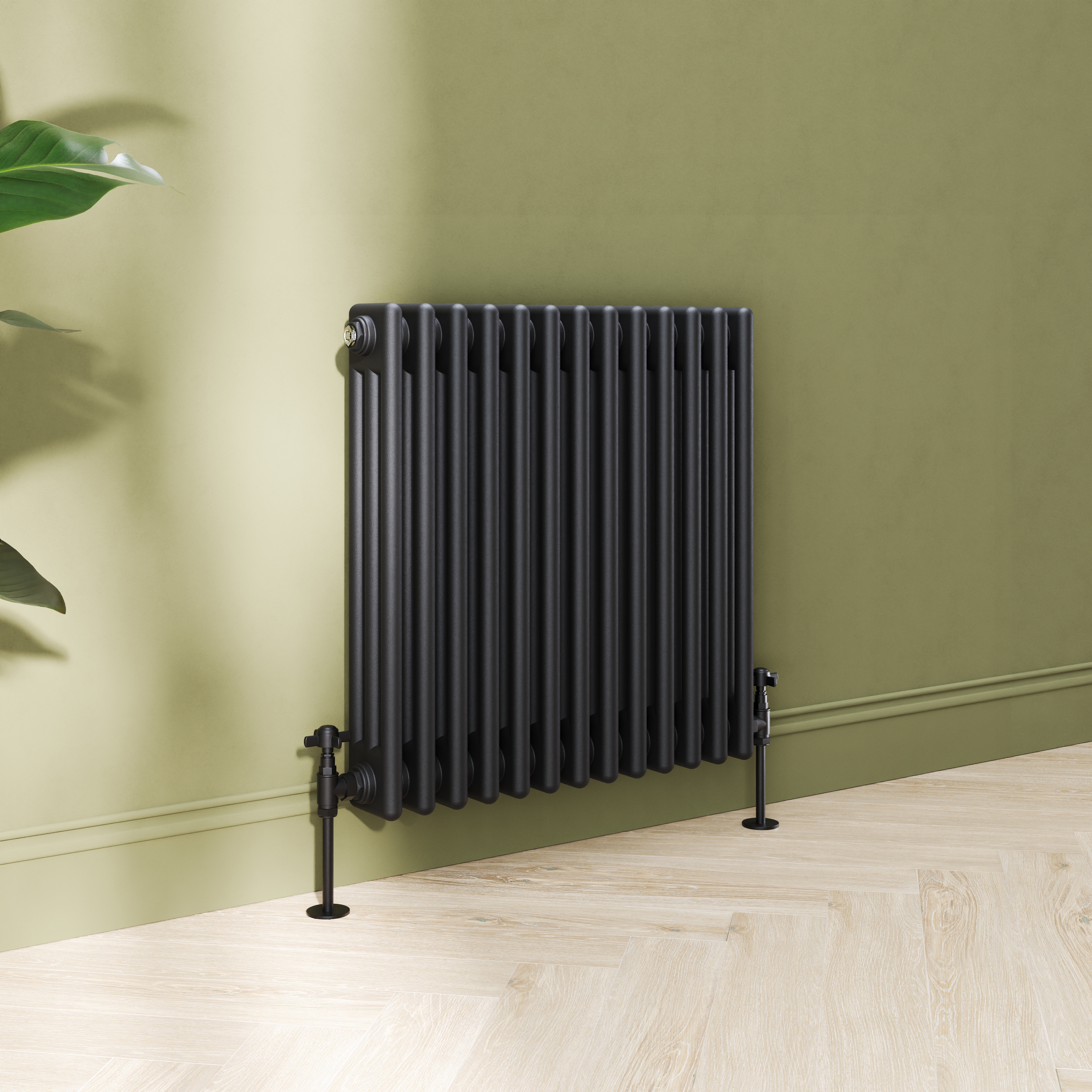 Toasty Ardleigh Matt Black Horizontal Column Radiator