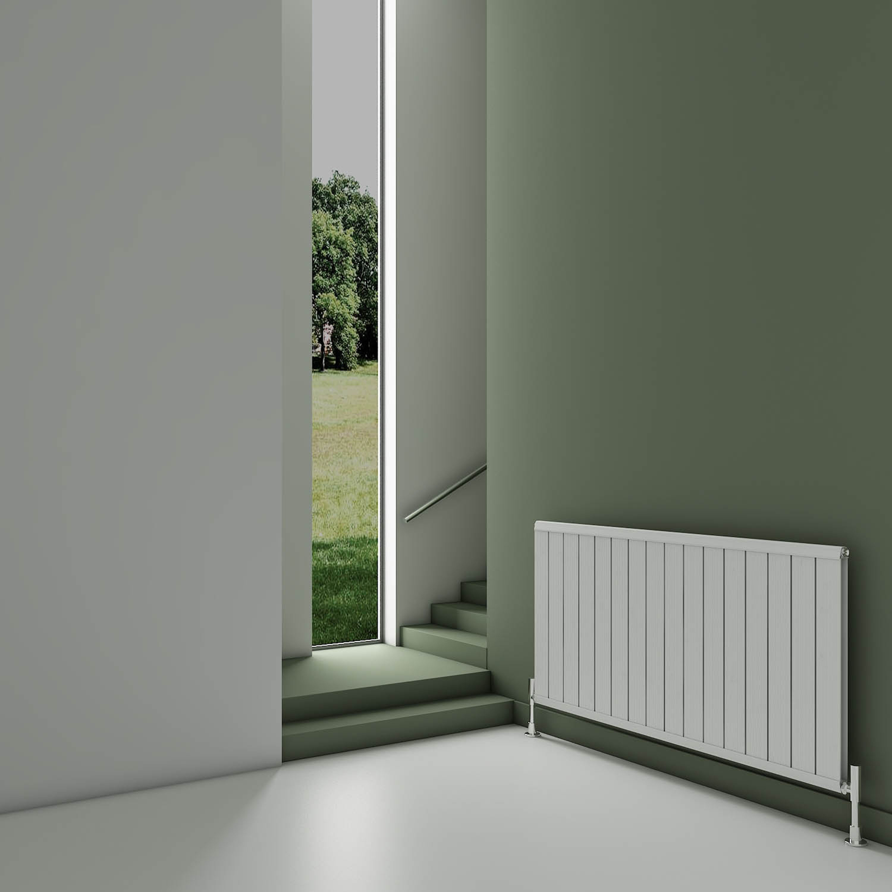 Carisa Elite Flat Panel Textured Horizontal Aluminium Radiator