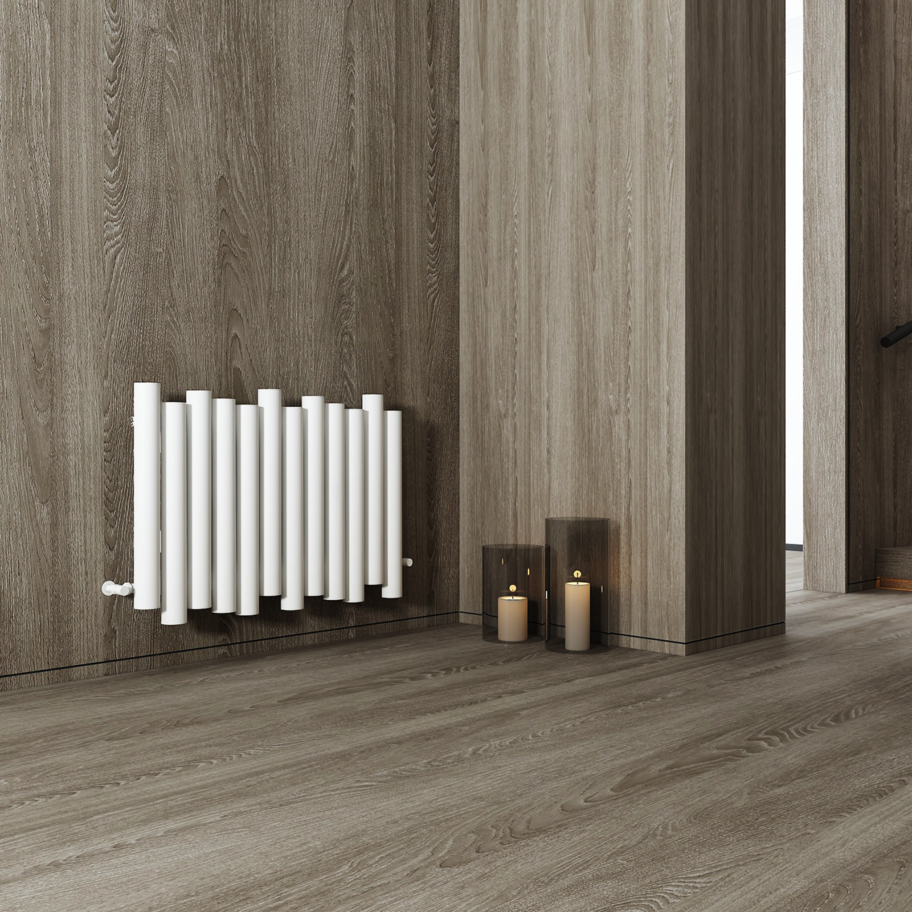 Carisa Motion Single Oval Panel Horizontal Aluminium Radiator