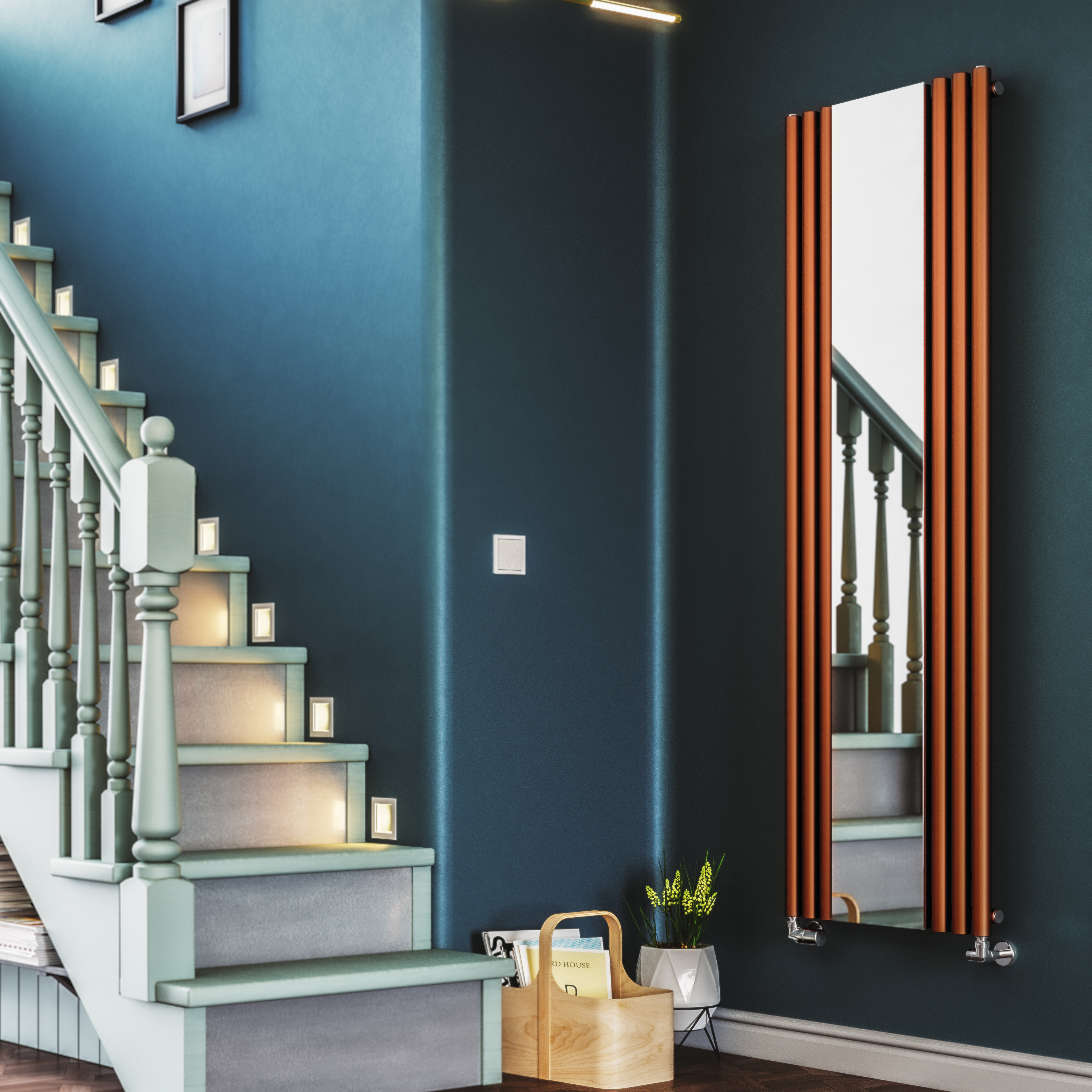 Terma Rolo Vertical Single Panel Mirror Radiator - 1800 x 590mm