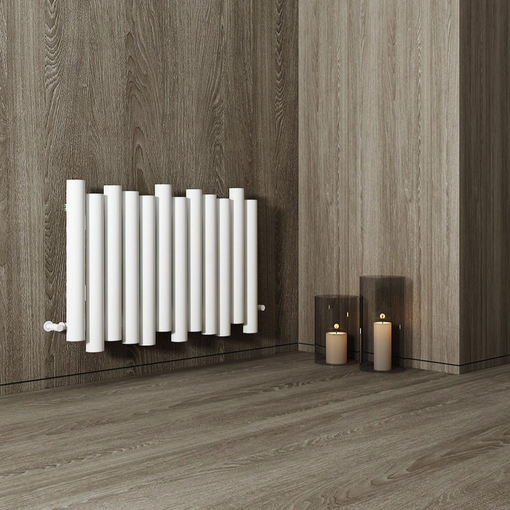 Carisa Motion Single Oval Panel Horizontal Aluminium Radiator