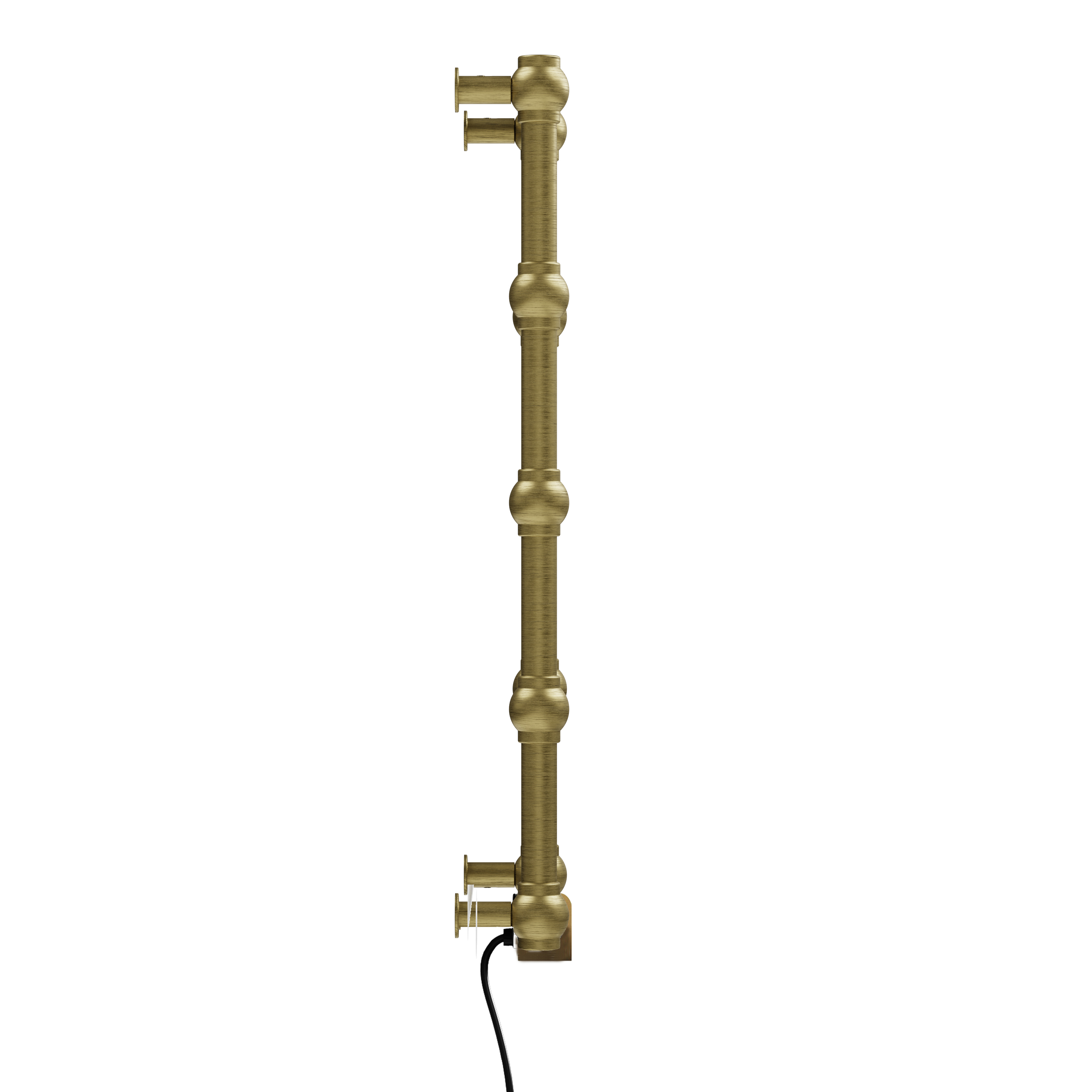 Terma Retro Brushed Brass Electric Heated Towel Rail with VEO Wi-Fi Controlled Heating Element