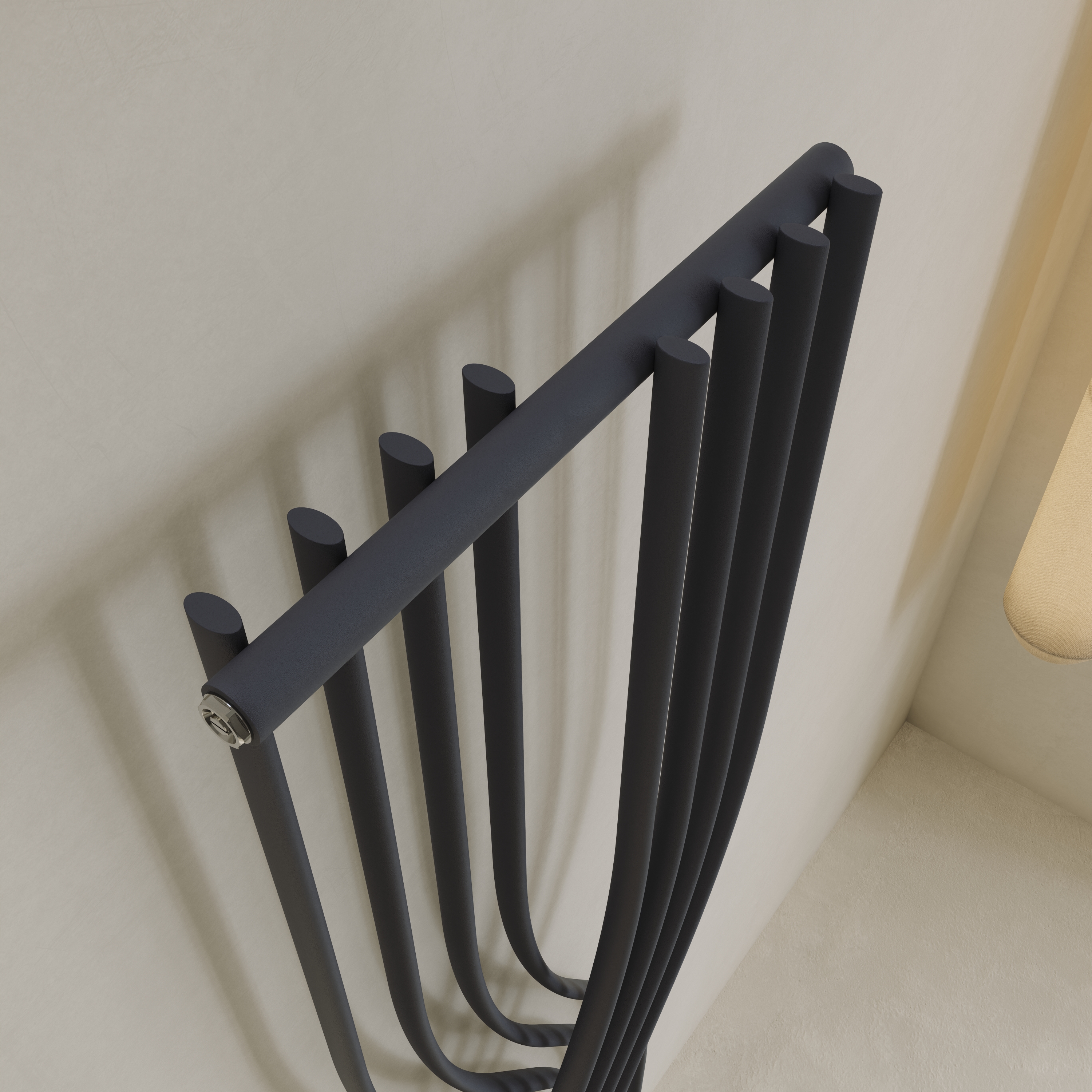 Toasty Embrace Anthracite Vertical Radiator - 1775 x 450mm