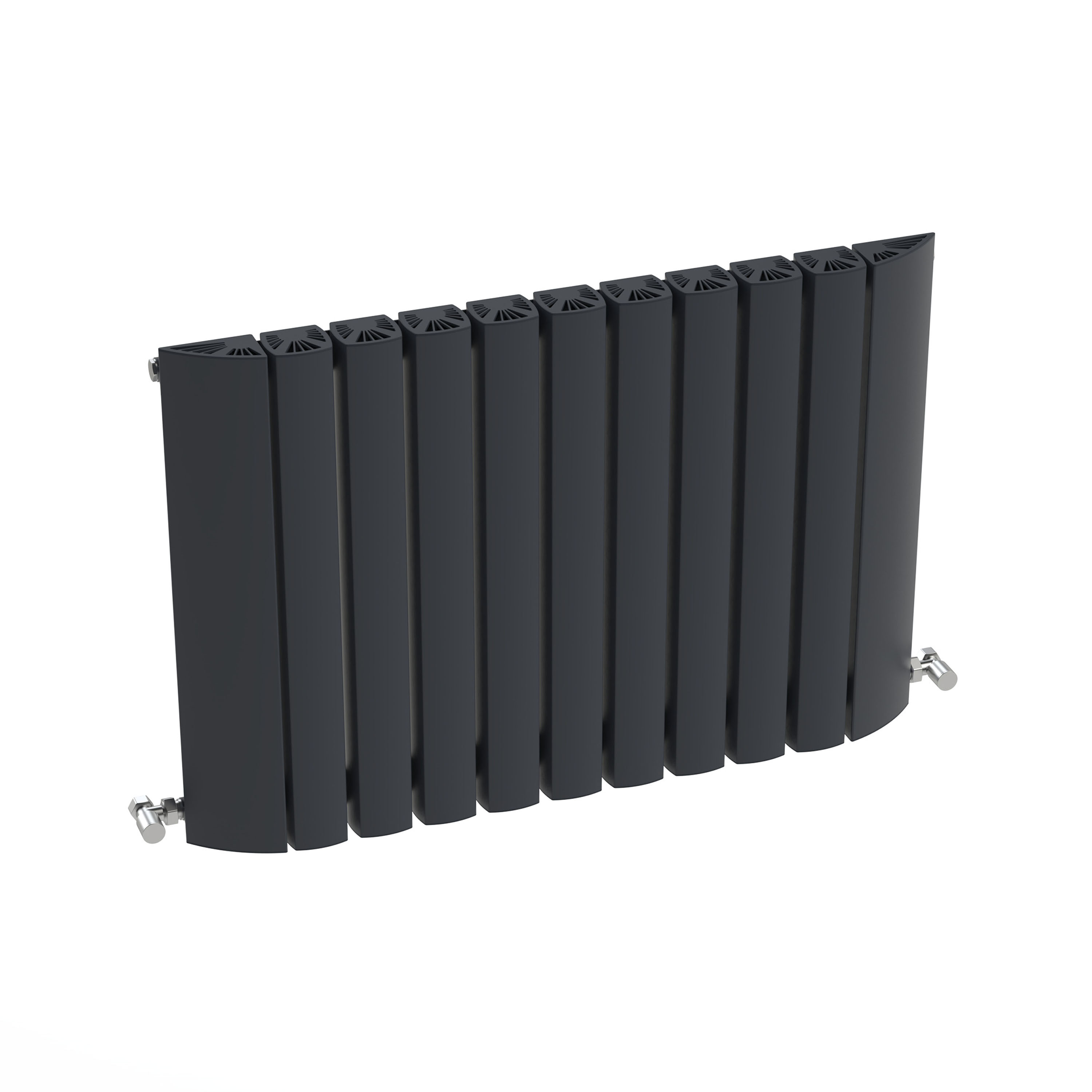 Carisa Gaia Oval Single Panel Horizontal Aluminium Radiator
