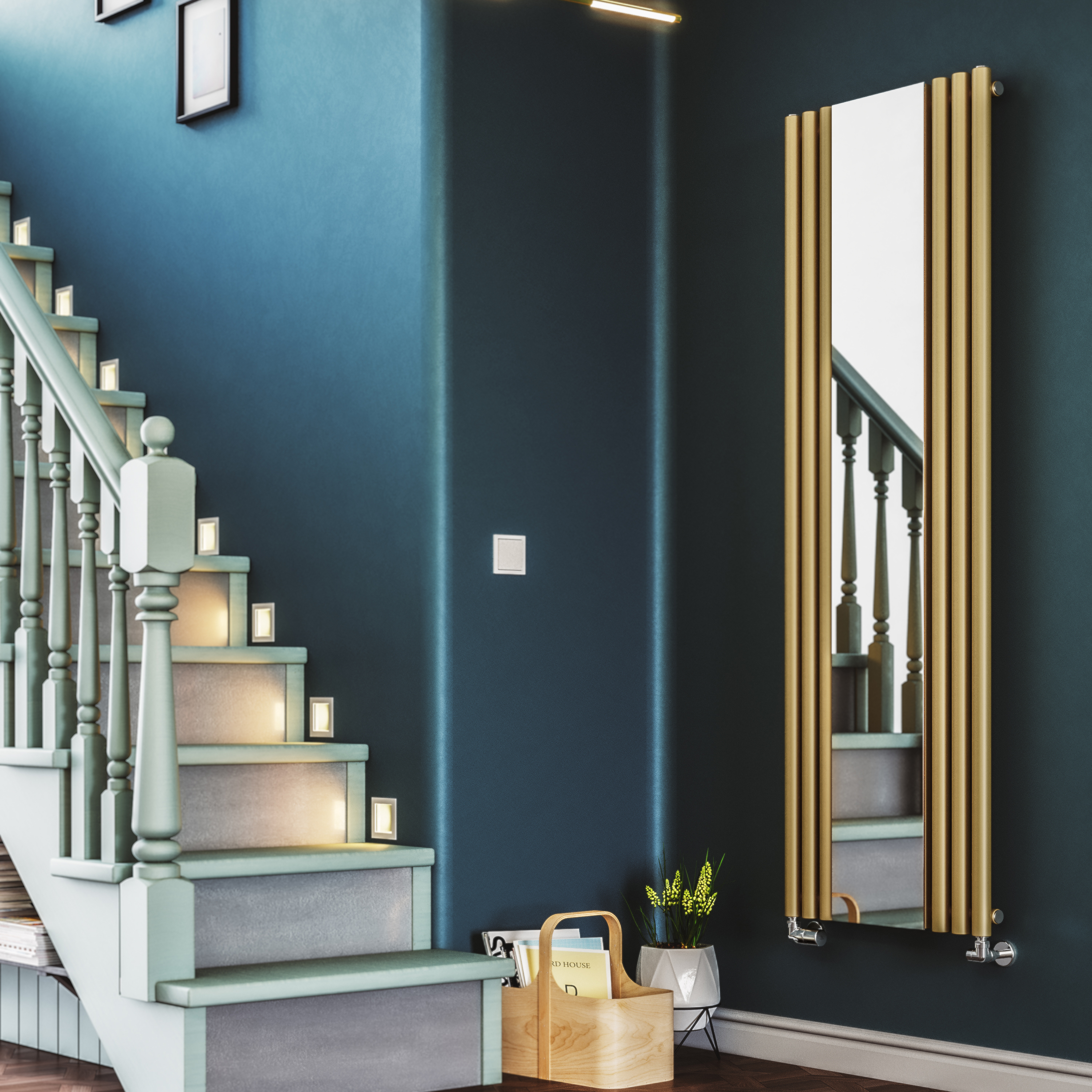 Terma Rolo Vertical Single Panel Mirror Radiator - 1800 x 590mm