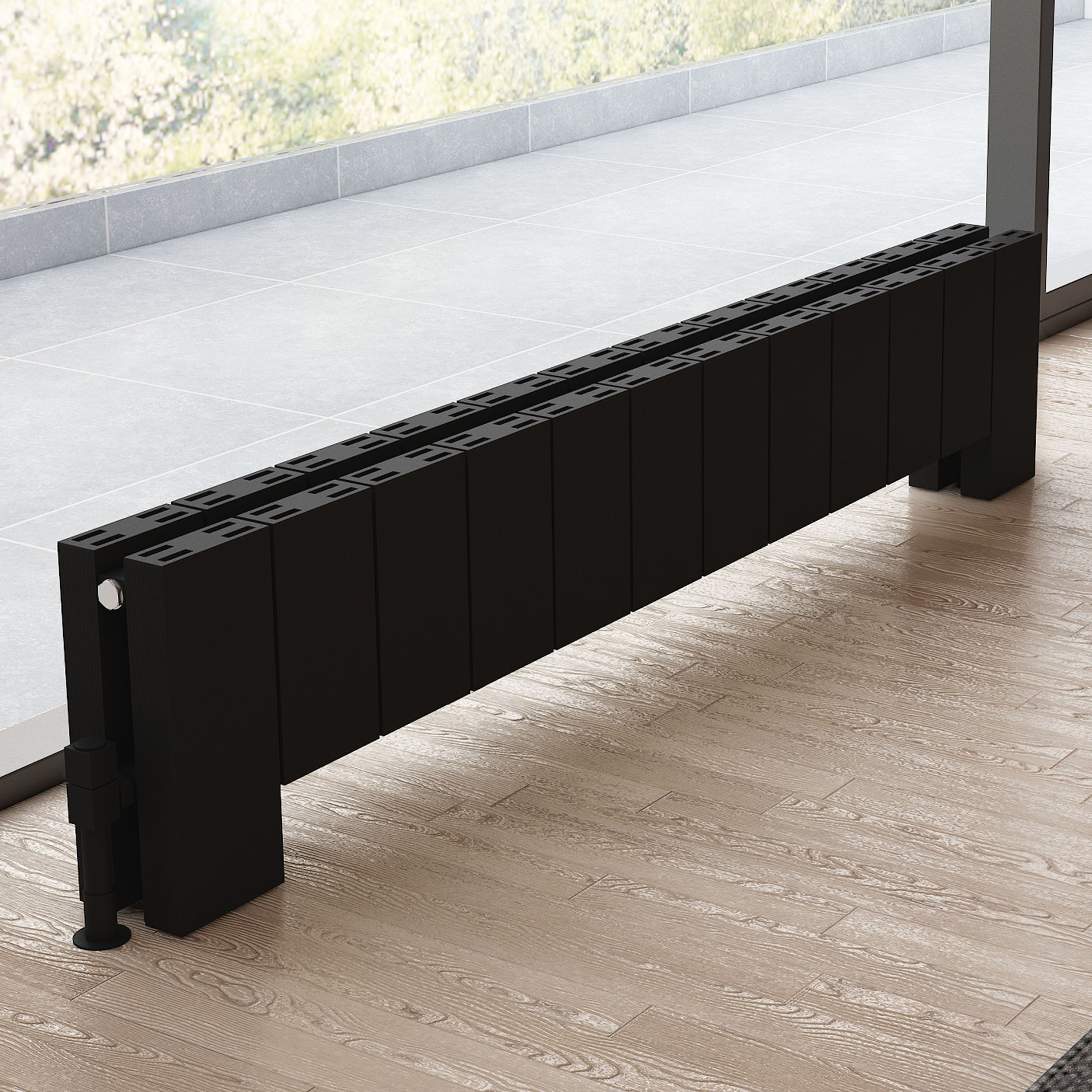Carisa Elvino Floorstanding Panel Designer Aluminium Radiator