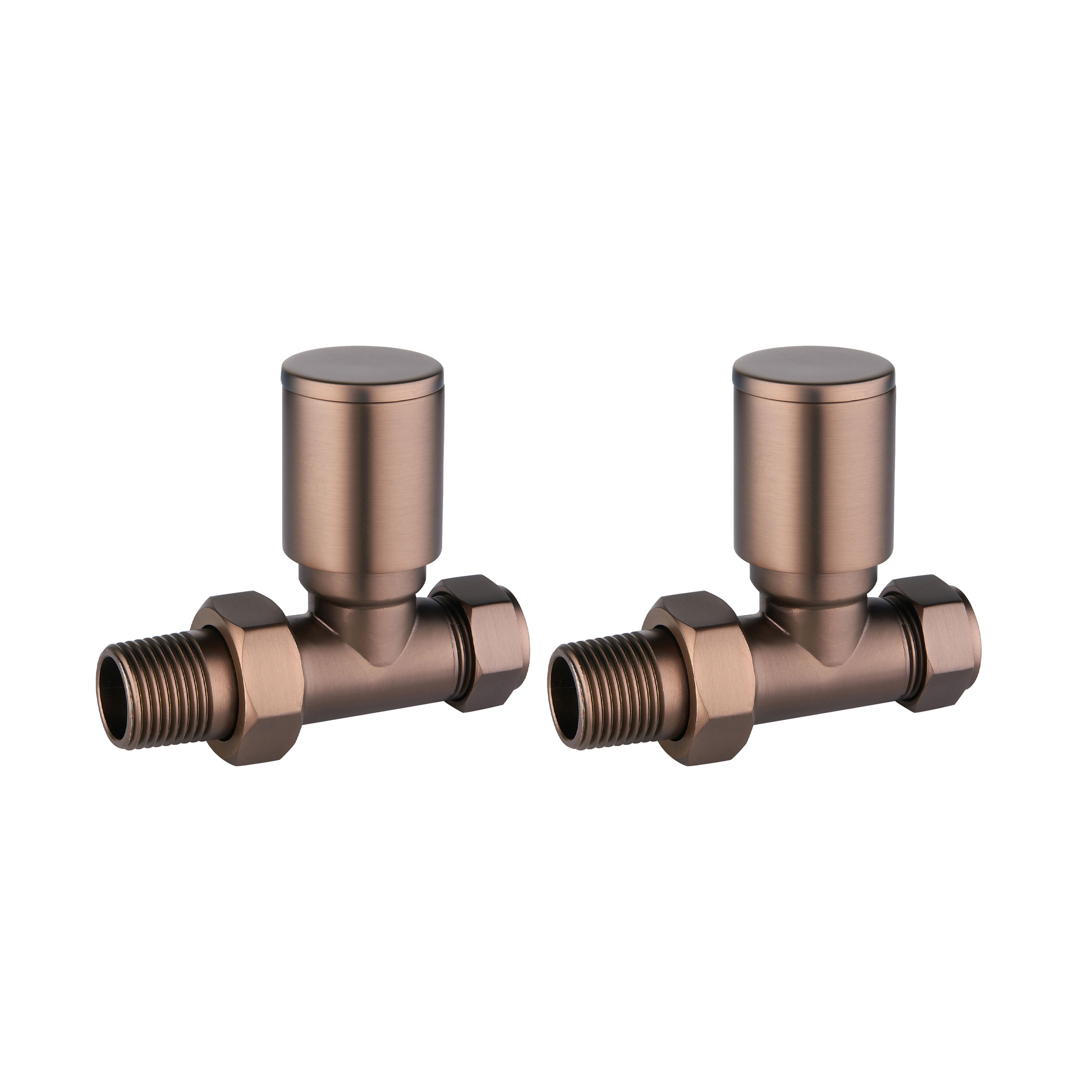 Toasty Brushed Bronze Round Manual Valve