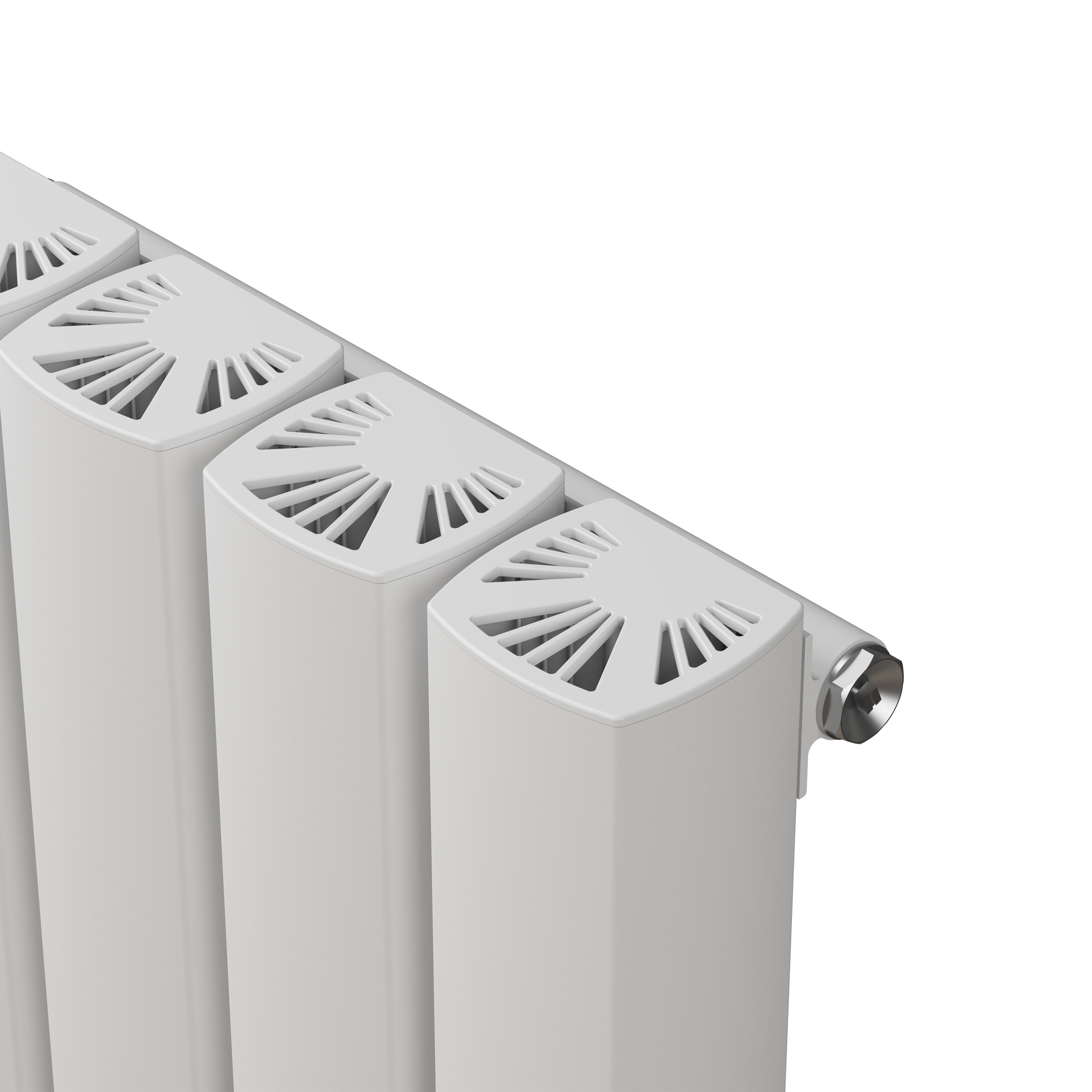 Carisa Vesta Oval Single Panel Horizontal Aluminium Radiator