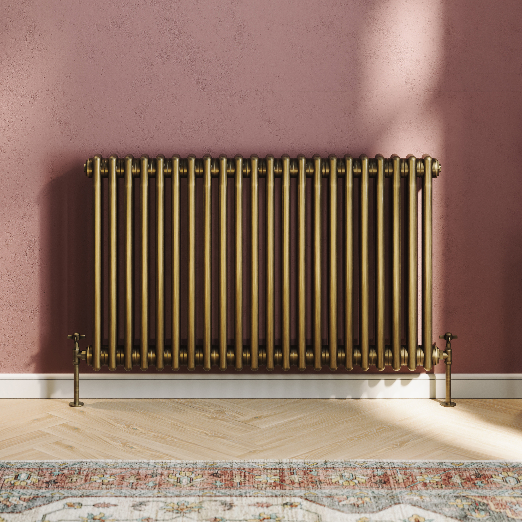 Toasty Ardleigh Antique Brass Horizontal Column Radiator