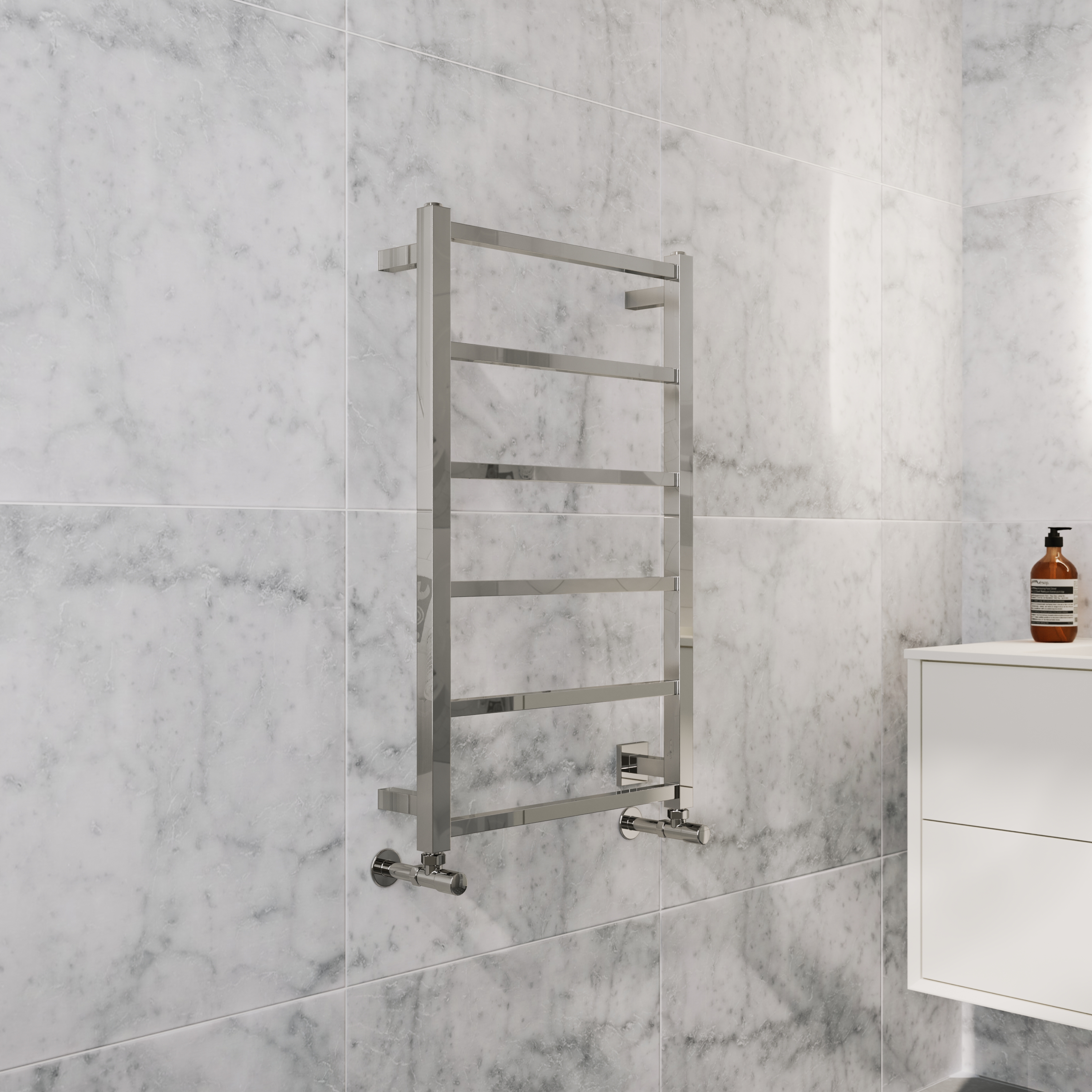 Toasty Arcus Polished Stainless Steel Electric Heated Towel Rail