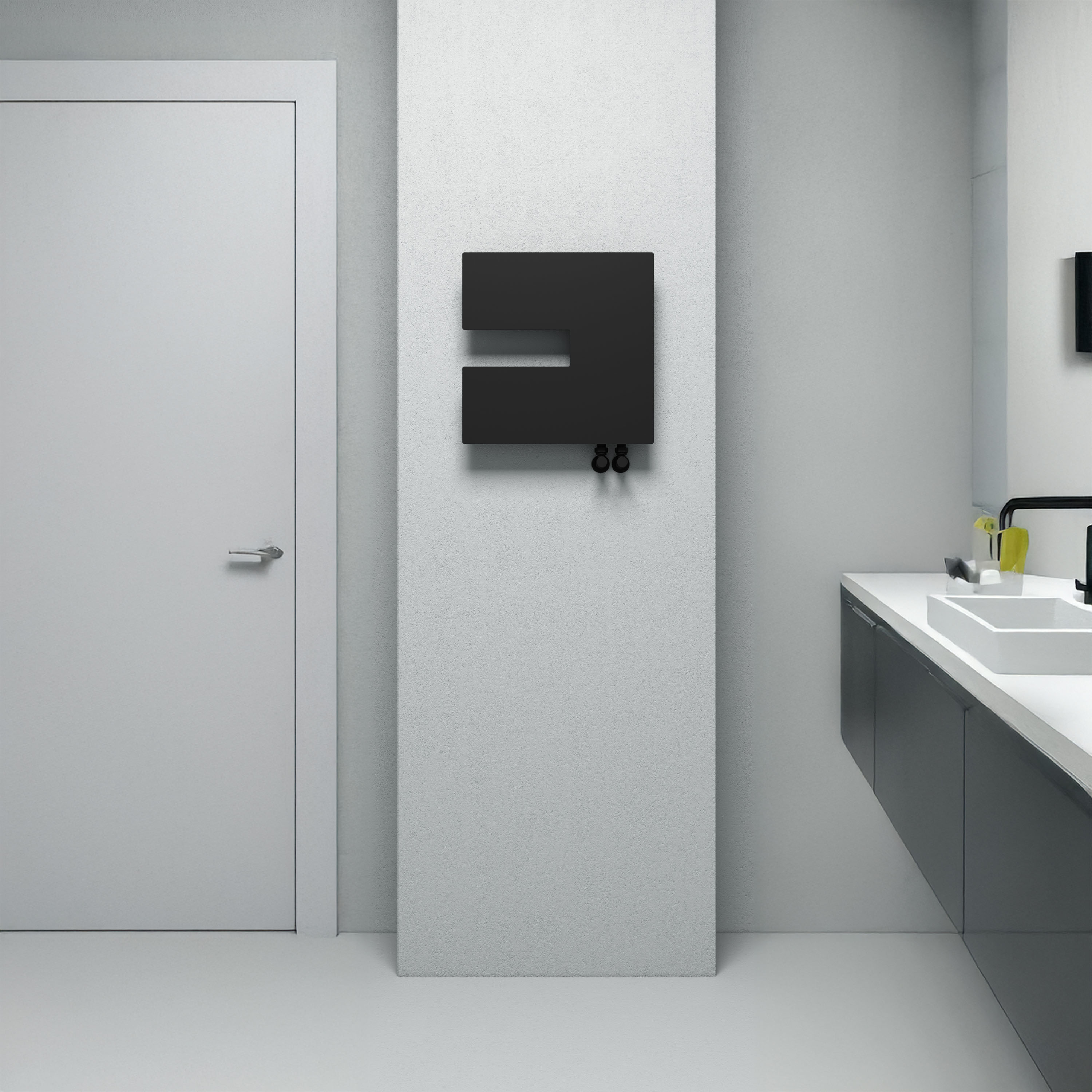 Carisa Coventry Steel Flat Panel Heated Towel Rail - 470 x 470mm