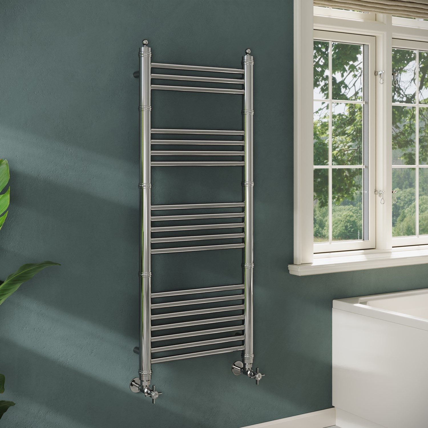 Traditional Ladder Radiator Toasty Vale Chrome Traditional Ladder Heated Towel Rail | Toasty